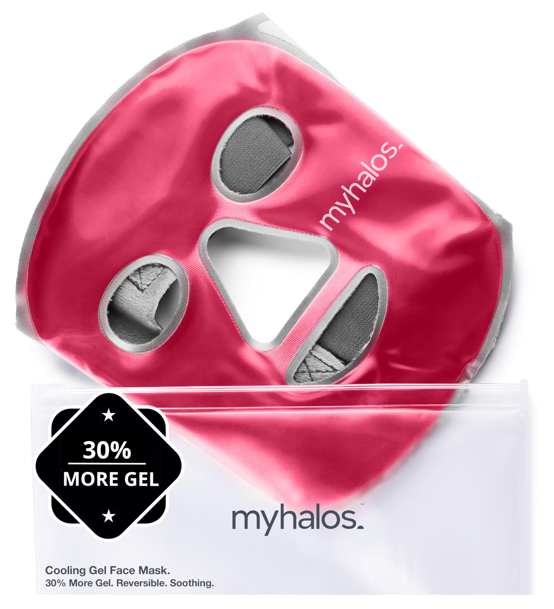 MyHalos® Ice Face Mask, Cooling Gel Pack for Migraine, Swelling & Puffiness