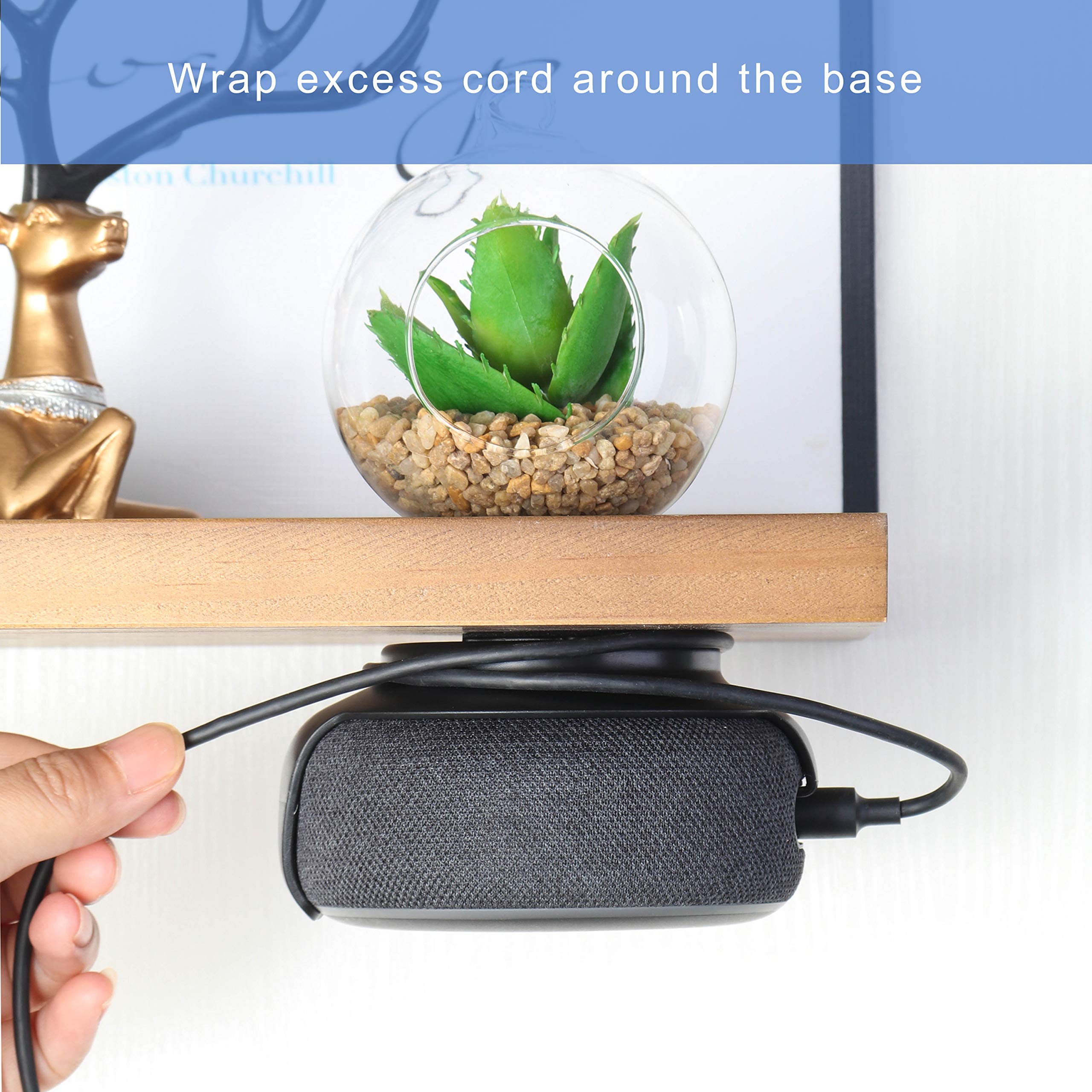 WIDEPLORE Echo Dot Wall Mount Holder for 3rd Generation, Built-in - WIDEPLORE Official Product View 5