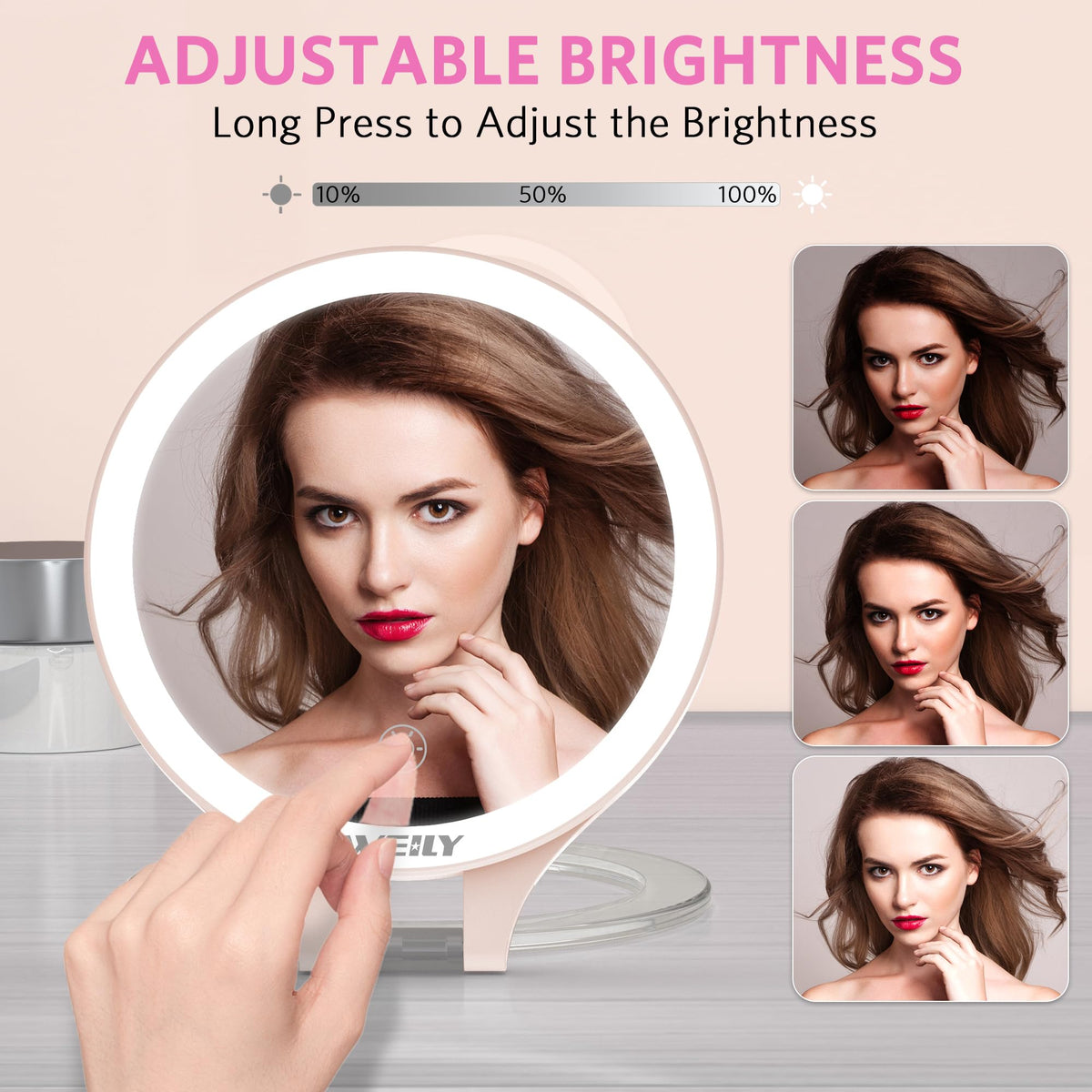 WEILY Magnifying Makeup Mirror 10X 1X Travel Mirror with - WEILY Official Imagery - 4