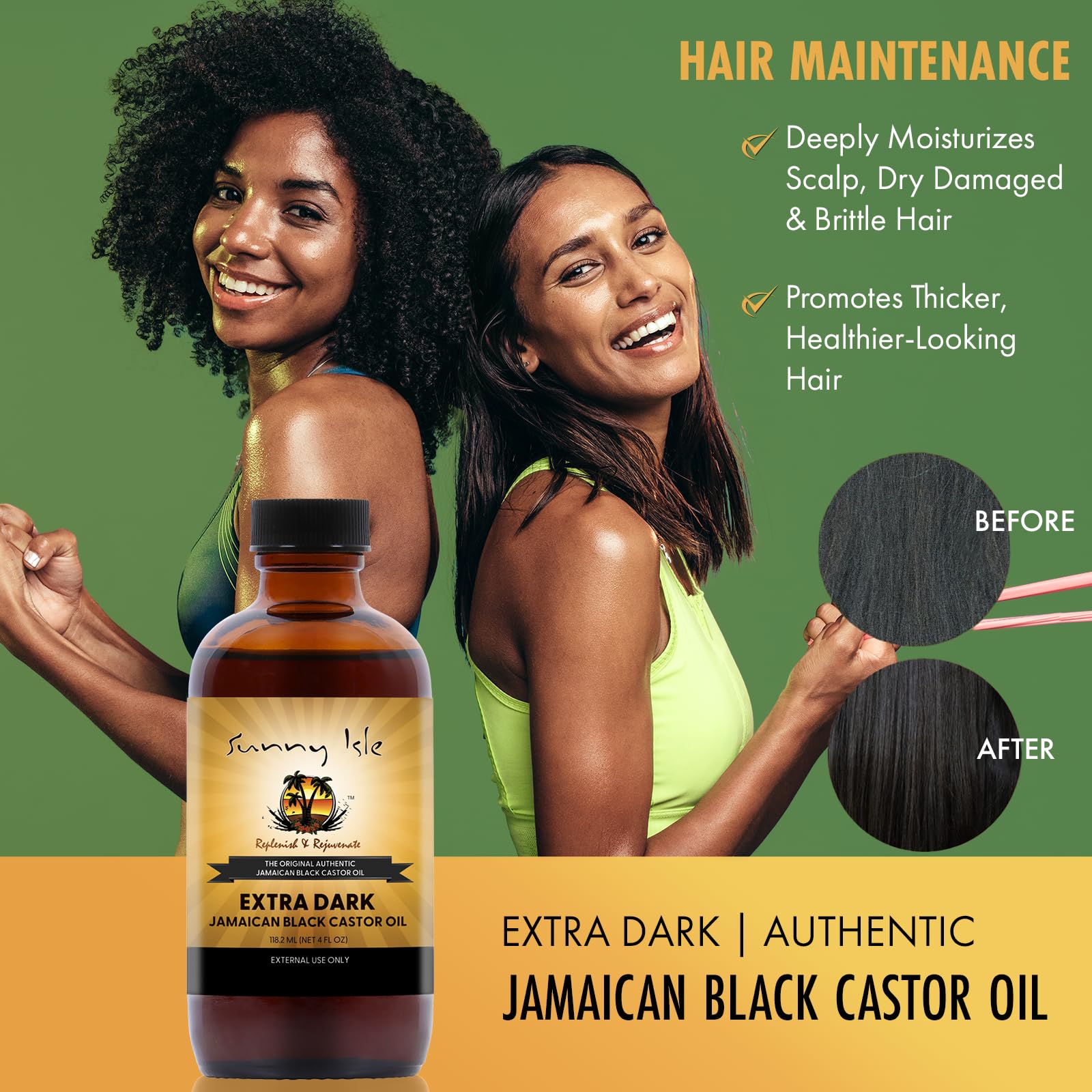 Sunny Isle Extra Dark Jamaican Black Castor Oil , Richer Thicker JBCO - Sunny Isle Official Product View 7