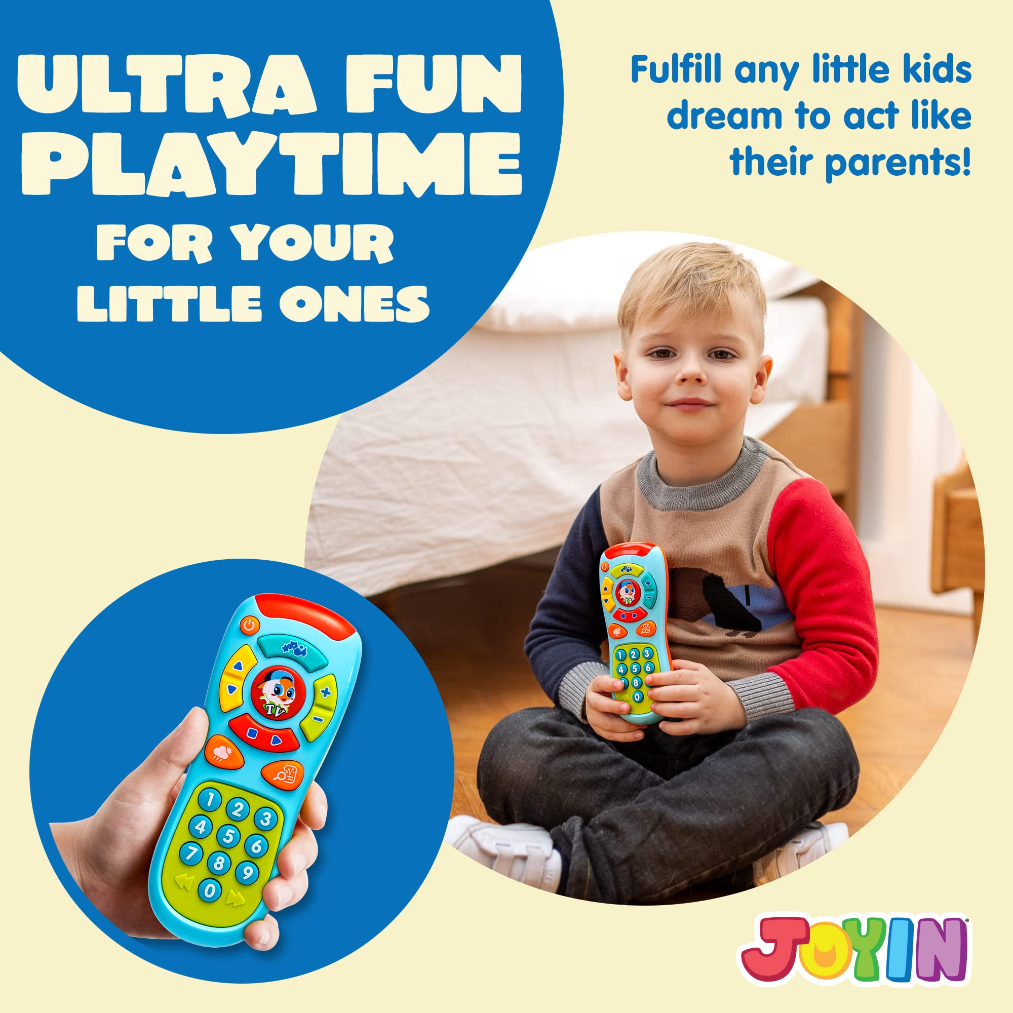 JOYIN Learning Phone and Remote Toy for Kids, Fun Smartphone Toys by JOYIN - Angle View 7