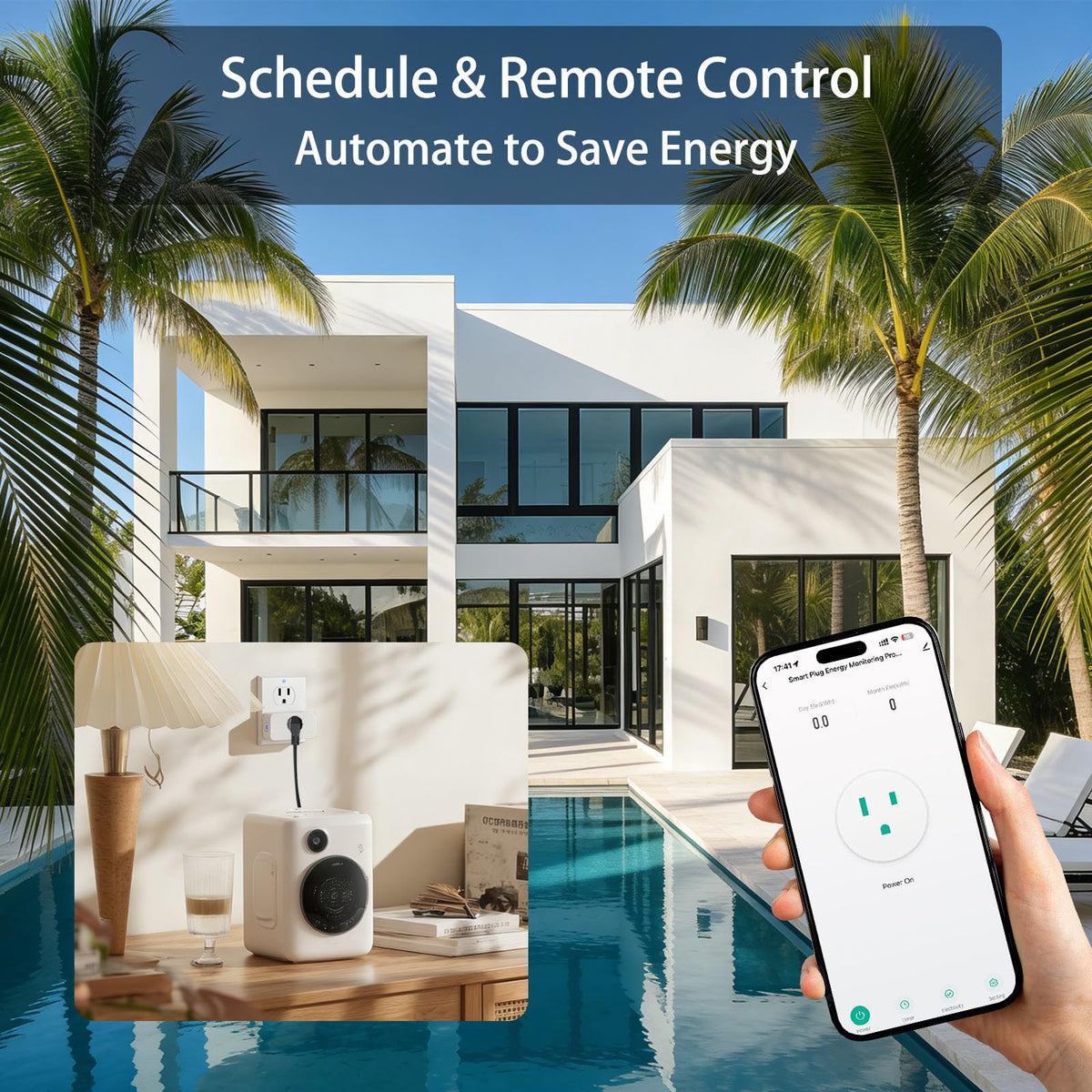 Smart Plug Outlet with Energy Monitoring 15A 2 4 GHz Wi Fi 4 - AiSeek Official Imagery - 8