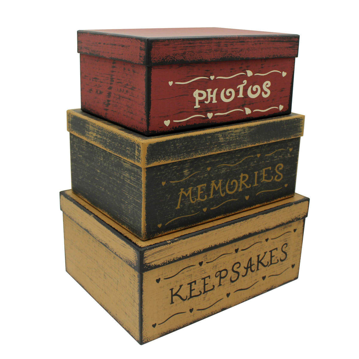 Primitive Vintage Rectangular Photos Memories Keepsakes - CVHOMEDECO. Official Imagery - 1