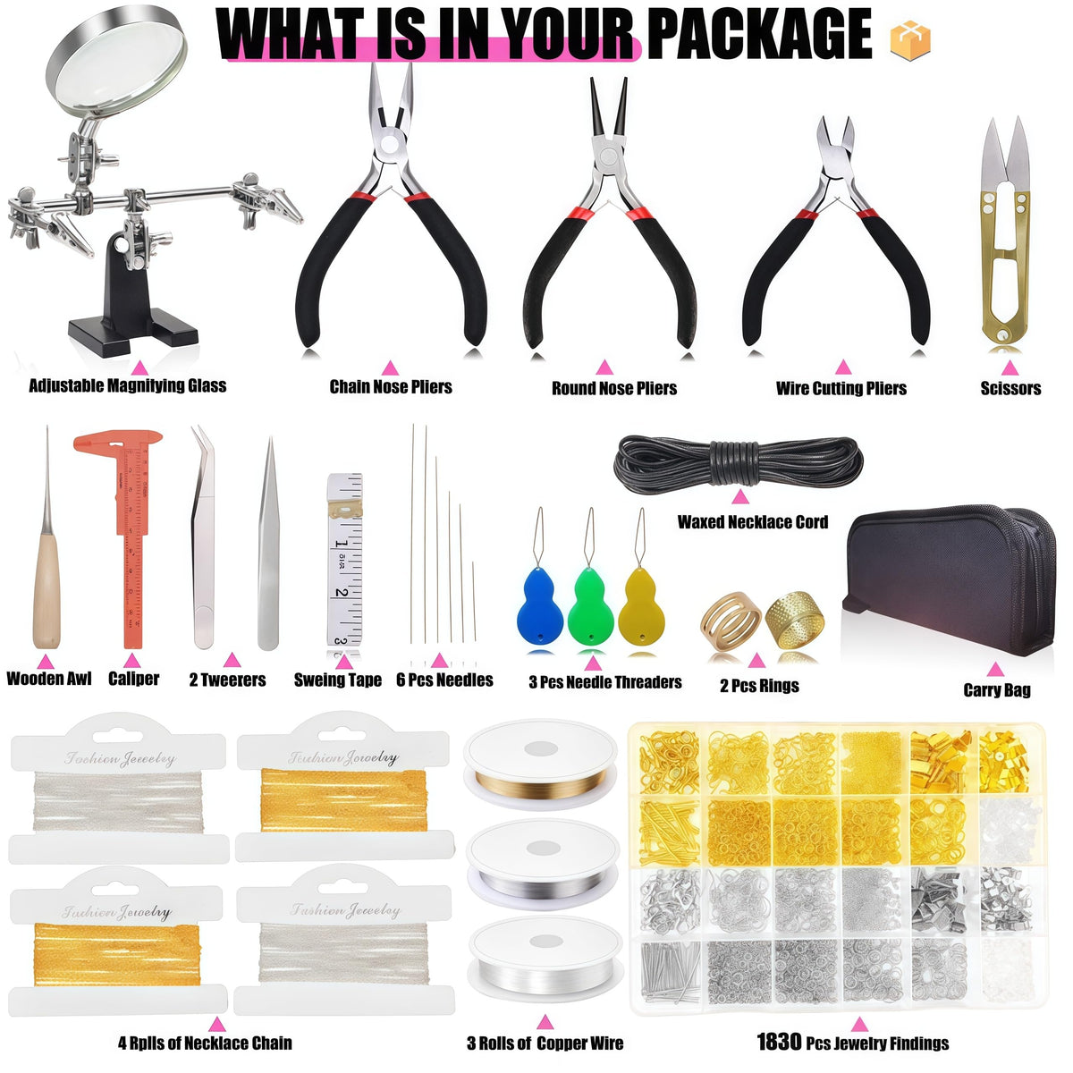 MONVICT Jewelry Making Supplies Kit with Jewelry Making - MONVICT Official Imagery - 3
