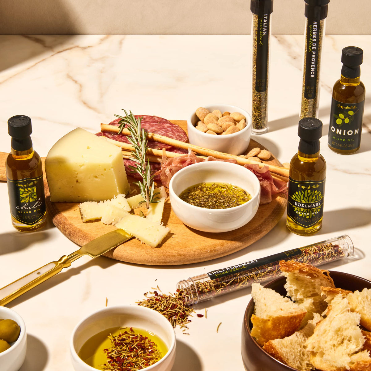 Olive Oil Spice Infusion Gift Set Cold Pressed Spanish - Thoughtfully Official Imagery - 4