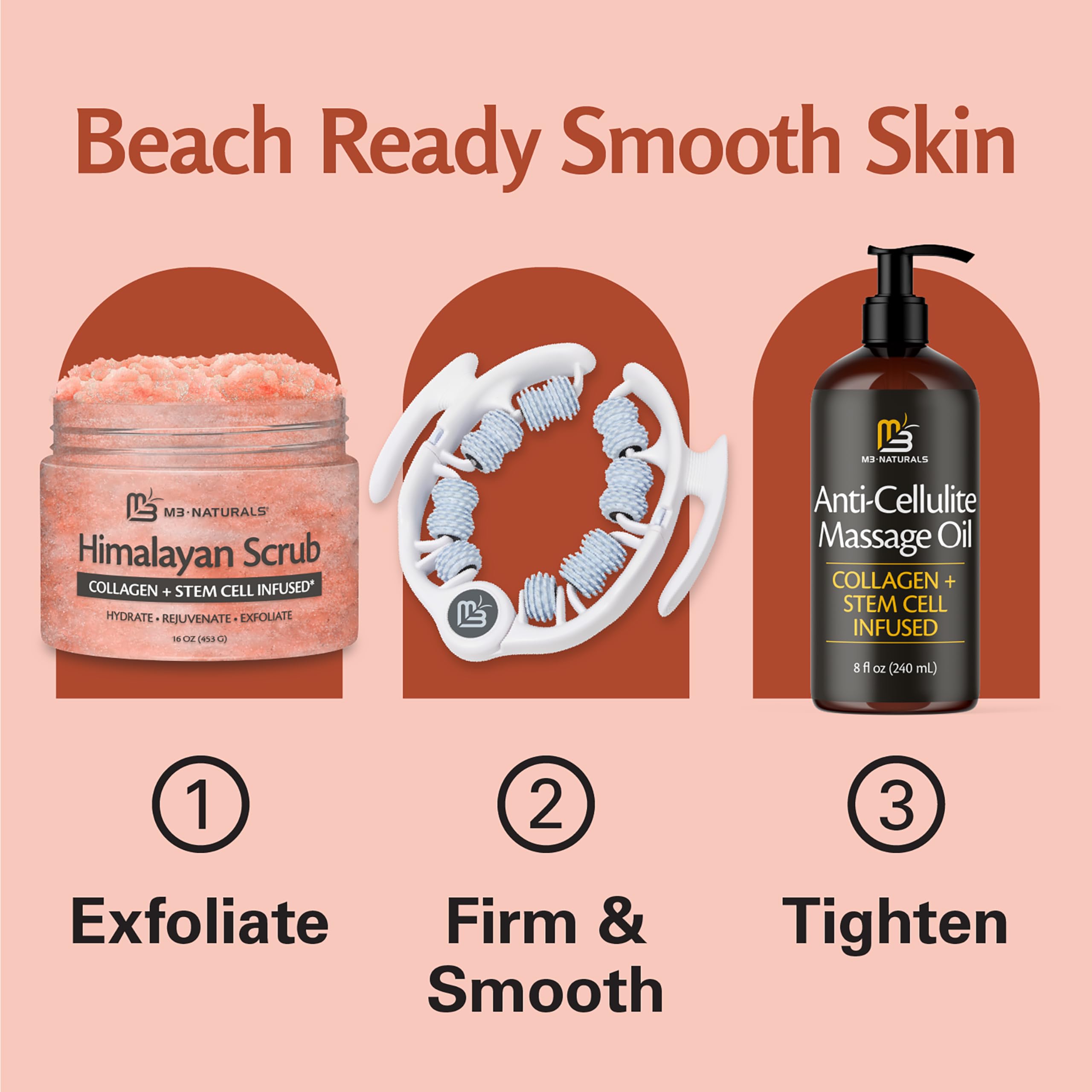 M3 Naturals Exfoliating Himalayan Salt Scrub with Collagen & Stem Cells, by M3 - M3 Naturals Official Product View 7