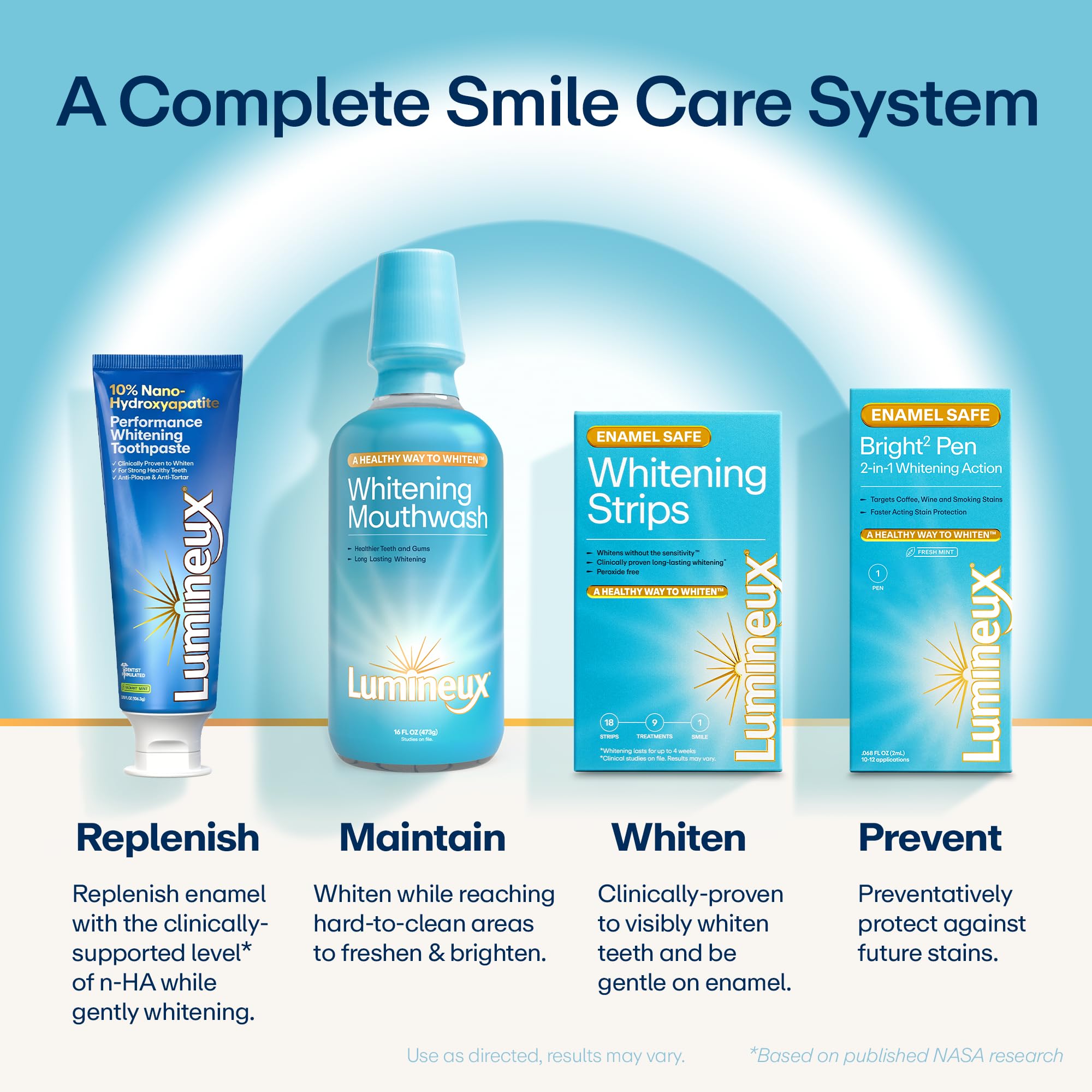Lumineux Teeth Whitening Strips, Peroxide Free, 9 Treatments (1 Month) - Lumineux Official Product View 8