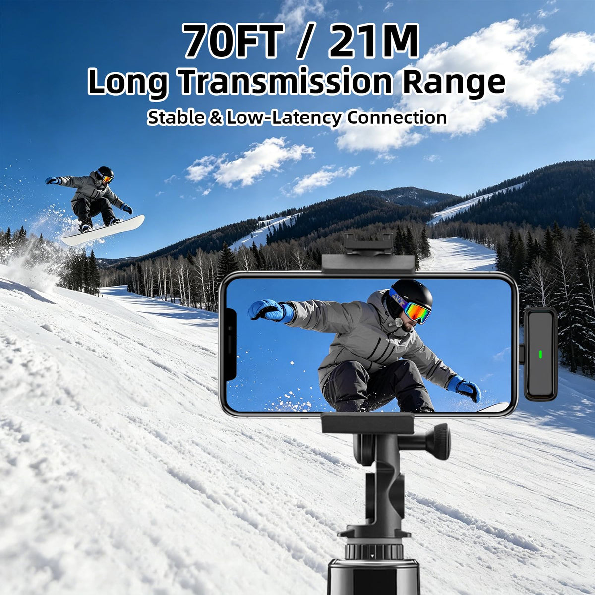 Wireless Microphone for iPhone Android Phone USB C Mini Clip - TXTUNE Official Imagery - 5