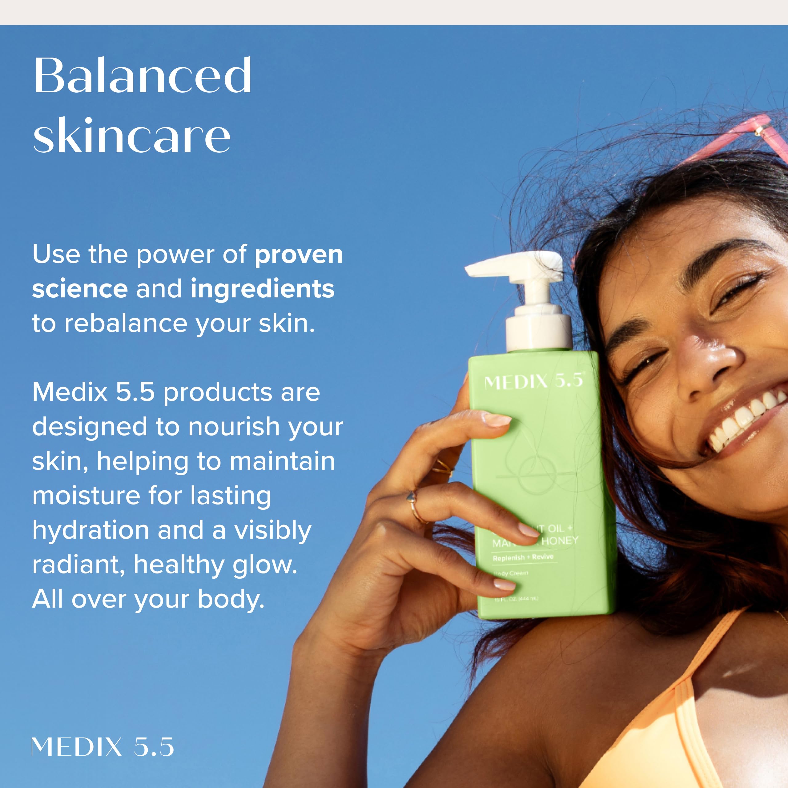 Medix 5.5 Men & Women Coconut Body Lotion + Manuka Honey Cream | Natural Coconut Oil Lotion | Moisturizer Cream Body Butter Skin Care Balm | Stretch Marks, Cellulite, & Dry Skin |15 Fl Oz - Medix 5.5 Official Product View 6
