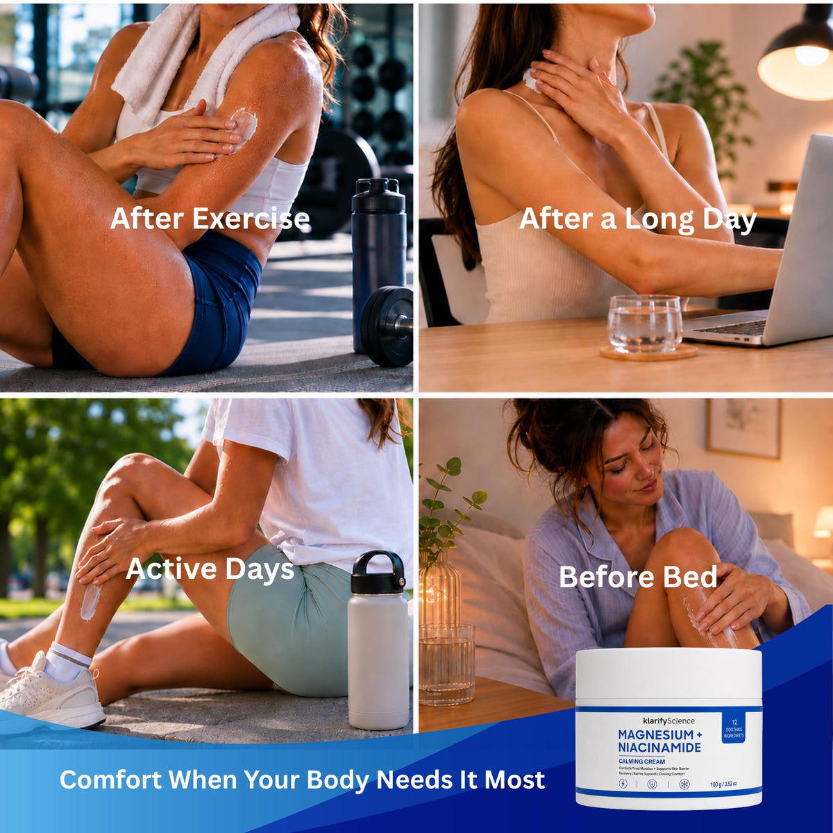 Magnesium Niacinamide Relief Cream - klarifyScience Official Imagery - 4