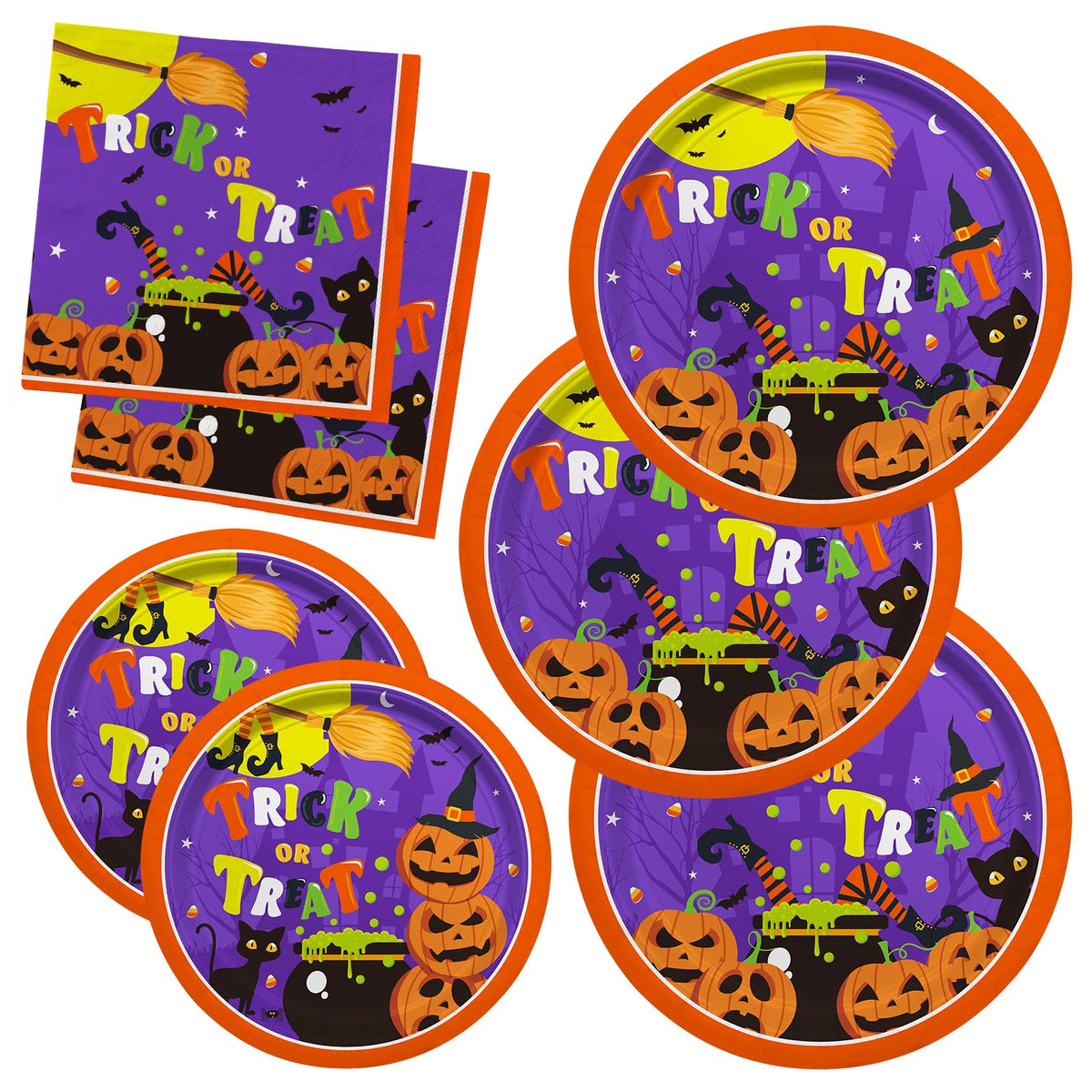 Halloween Party Supplies Kit Serve 50 Halloween Witch - Gatherfun Official Imagery - 1