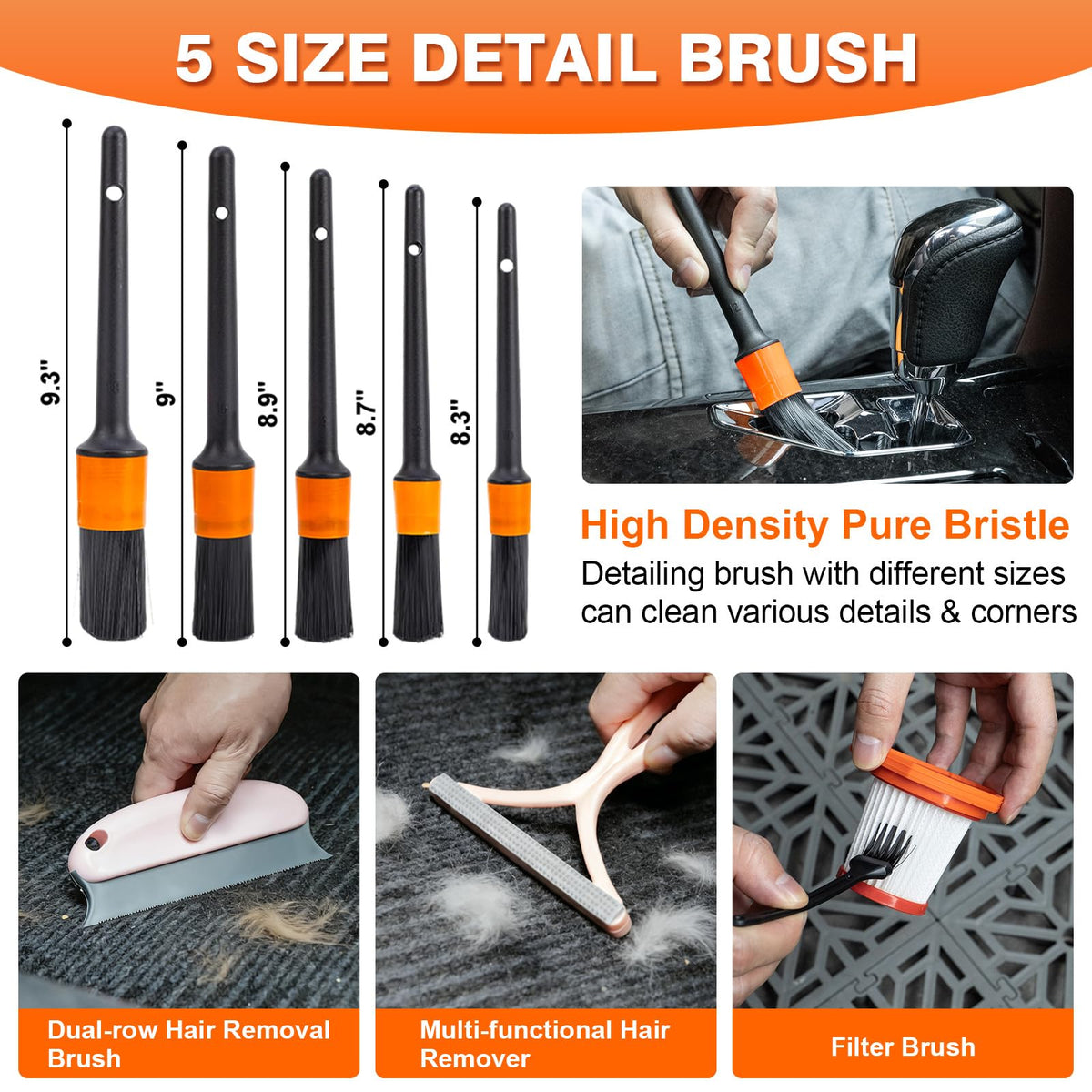 Car Cleaning Kit 19Pcs Car Interior Detailing Kit with - Viewmax Official Imagery - 4