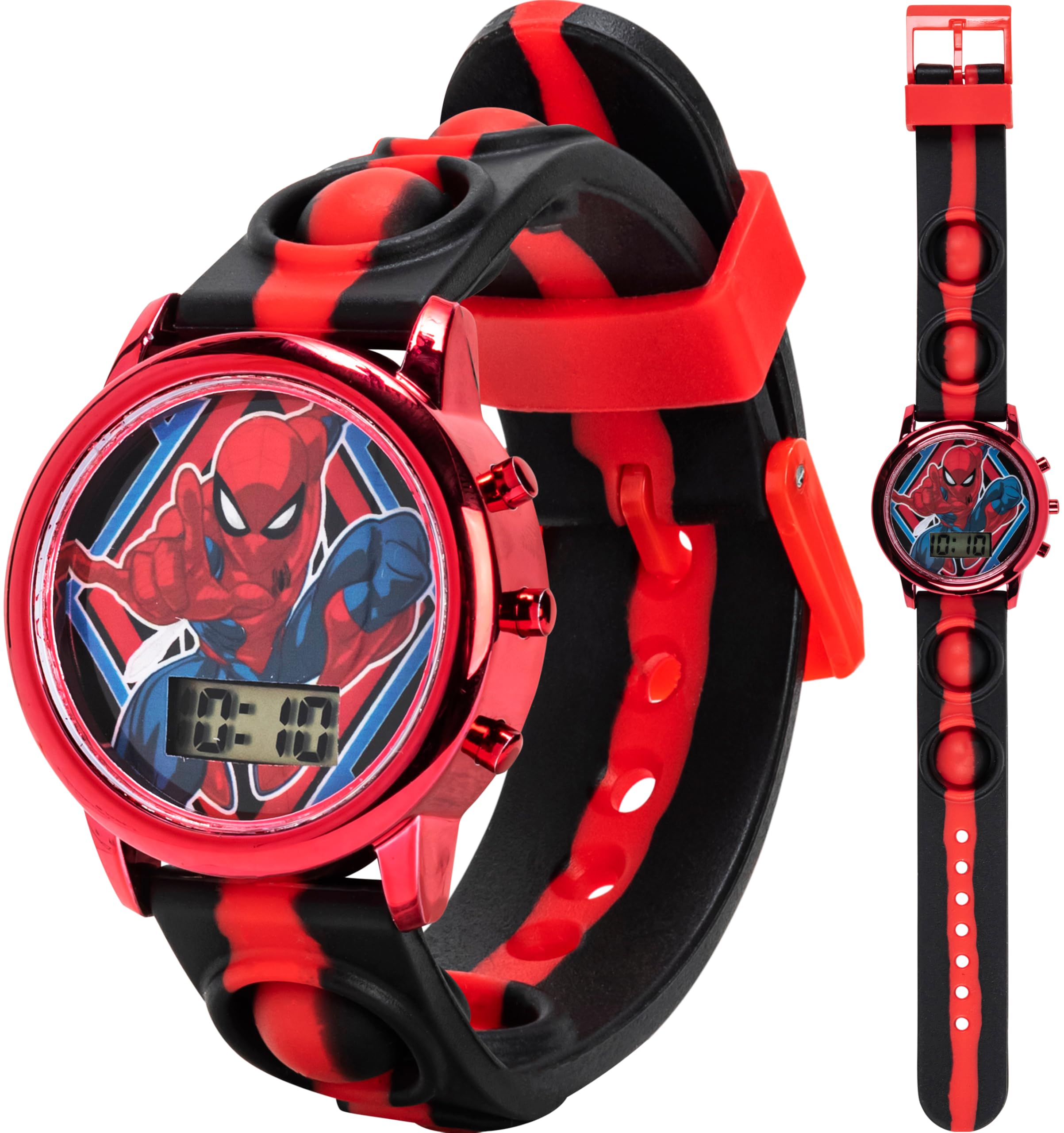Accutime Marvel Spiderman Kids Digital LCD Wrist-Watch with Red, Green - View 1