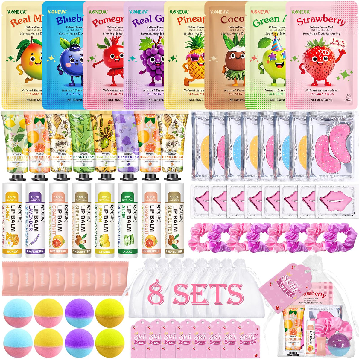 80PCS Spa Party Supplies for Girls Sleepover Spa Birthday - KONEUK Official Imagery - 2
