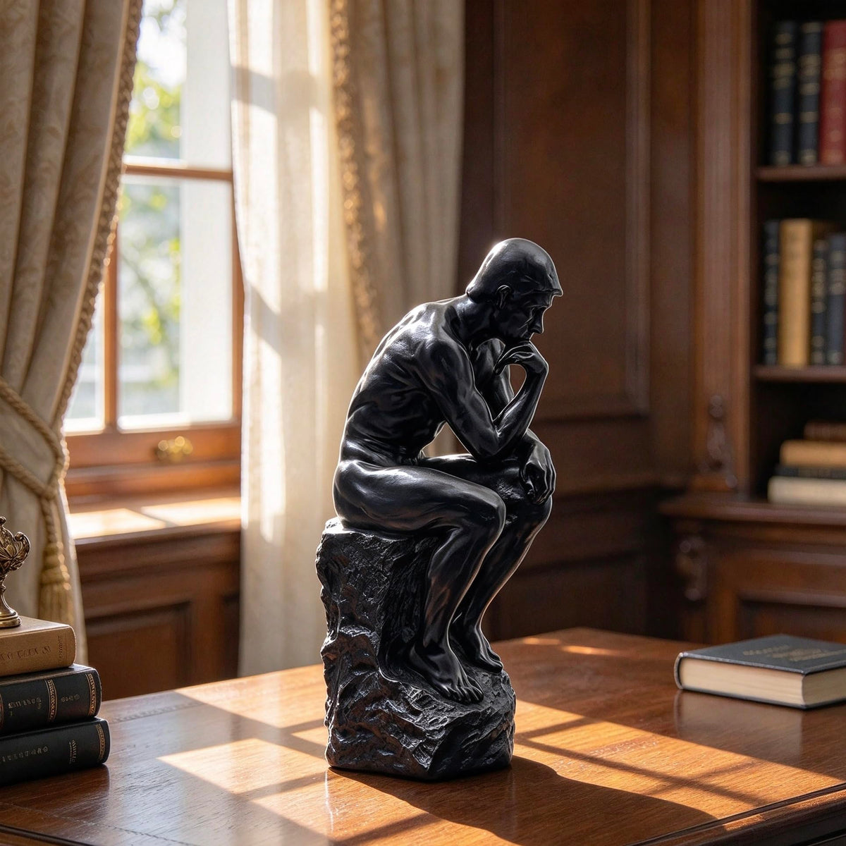FUNSXBUG 10 Inch Resin The Thinker Statue Thinking Man - FUNSXBUG Official Imagery - 7