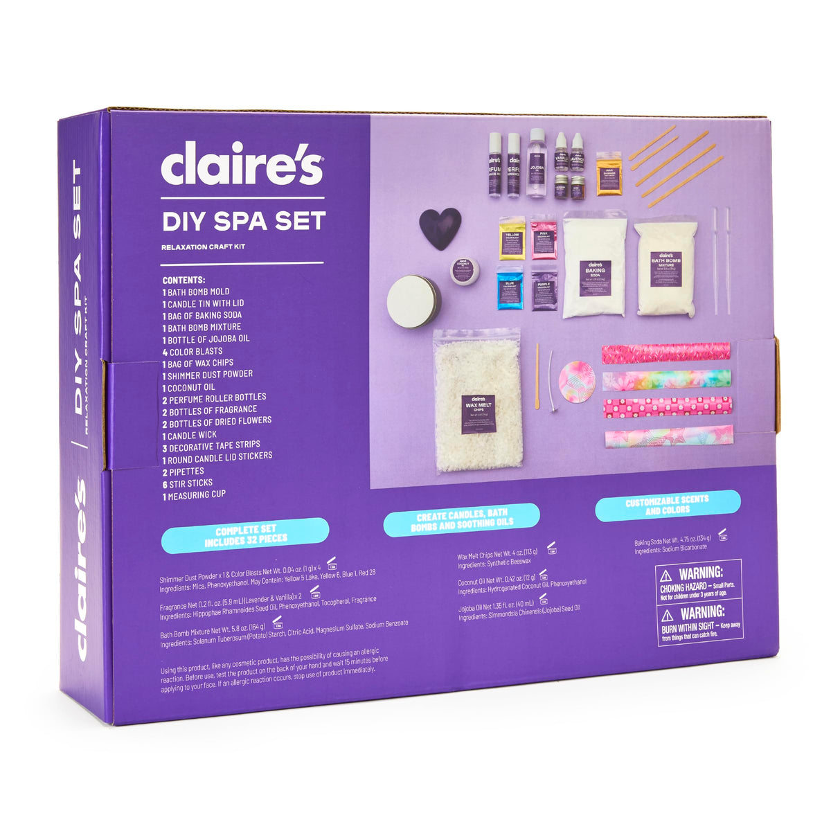 Claire s DIY Bath Bomb Scented Candle Making Set 32 Piece - Claire's Official Imagery - 7