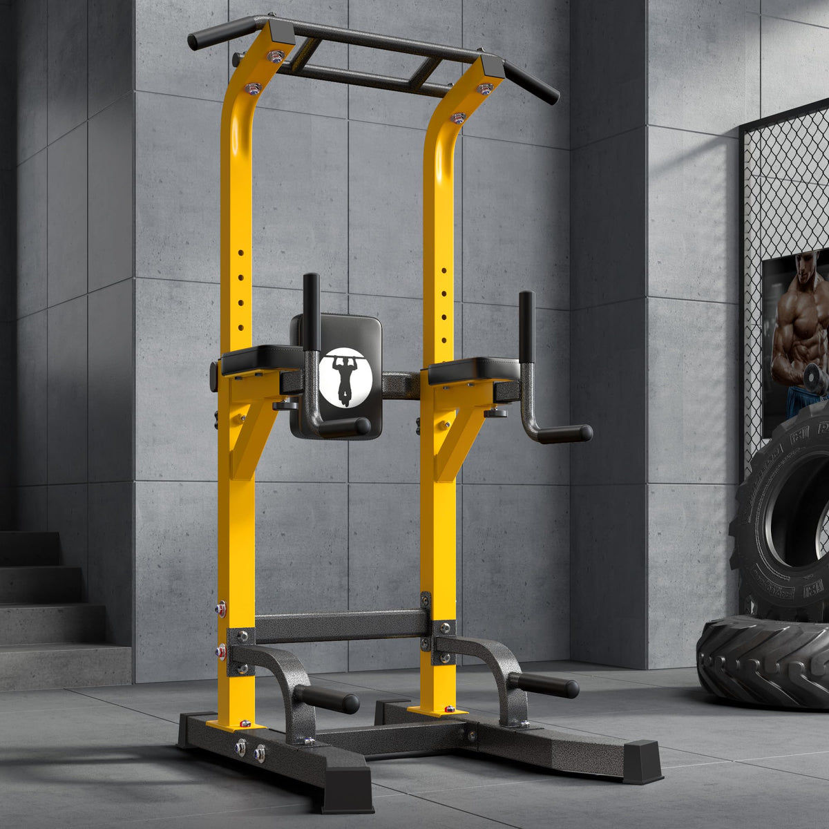 sogesfurniture Power Tower Pull Up Bar Dip Station for Home - sogesfurniture Official Imagery - 8