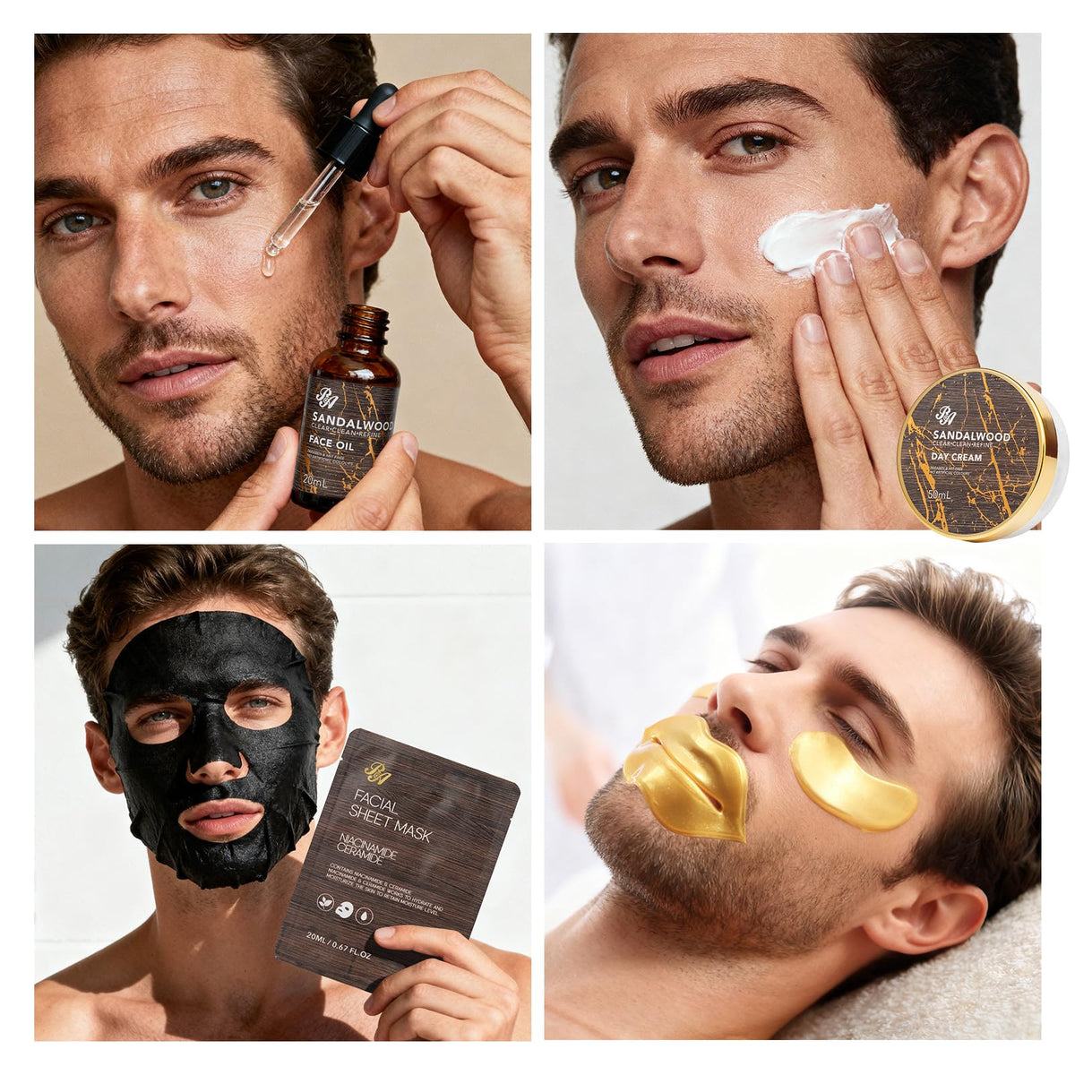 Sandalwood Beard Grooming Set For Men 21 Pcs Facial Skin - RA ROSA ACCA Official Imagery - 3