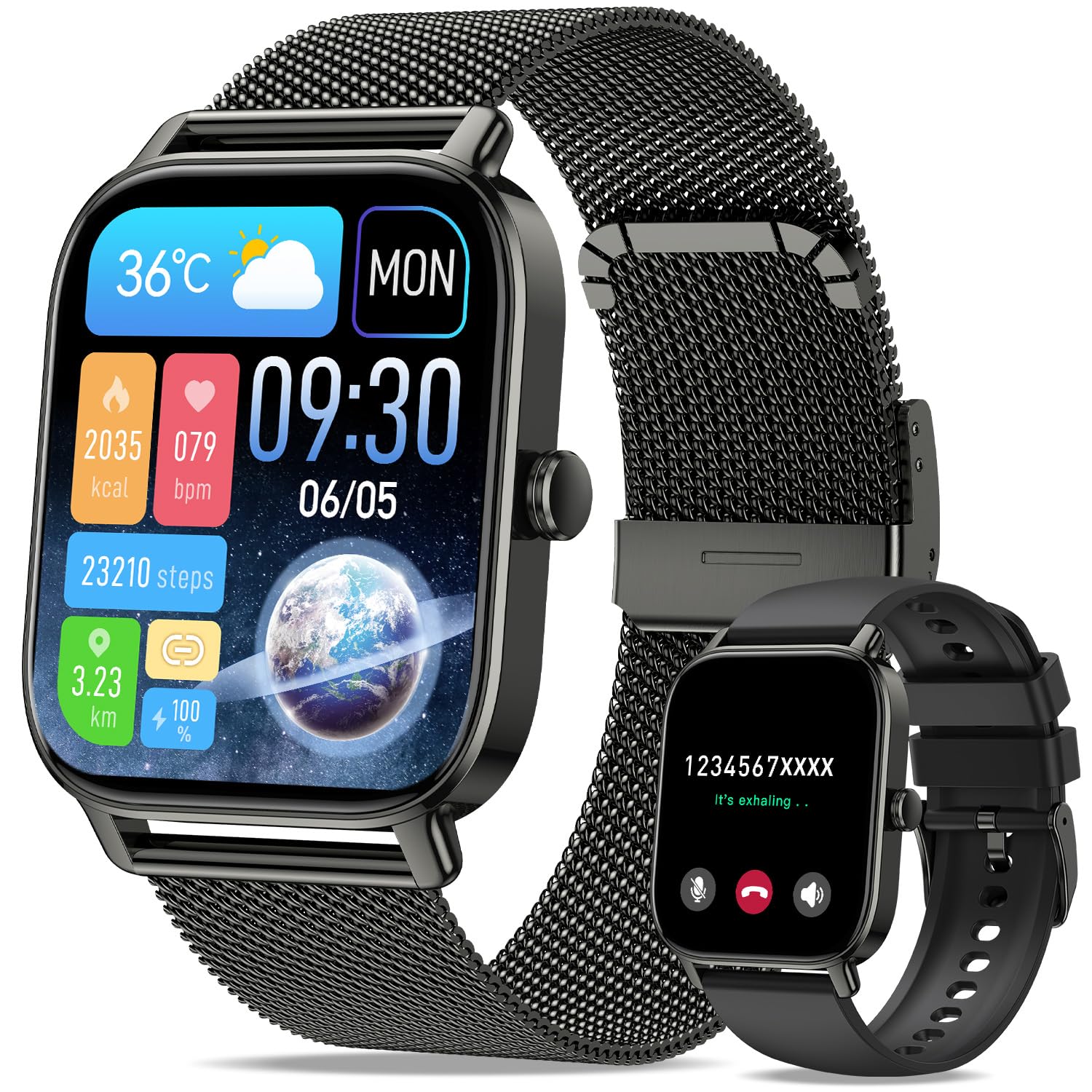 Smart Watch for Men Women Fitness Tracker: Make Answer Call - Product Imagery