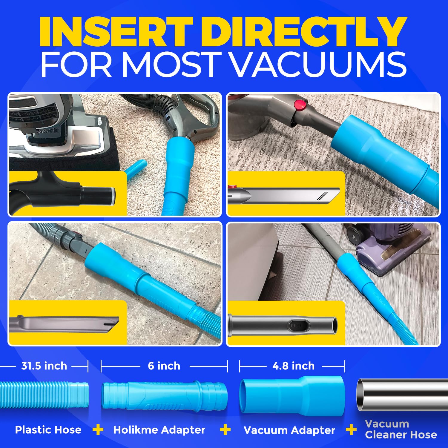 Holikme Dryer Vent Cleaner Kit 2Pack - Lint Vacuum Attachment & B by Holikme - Angle View 3