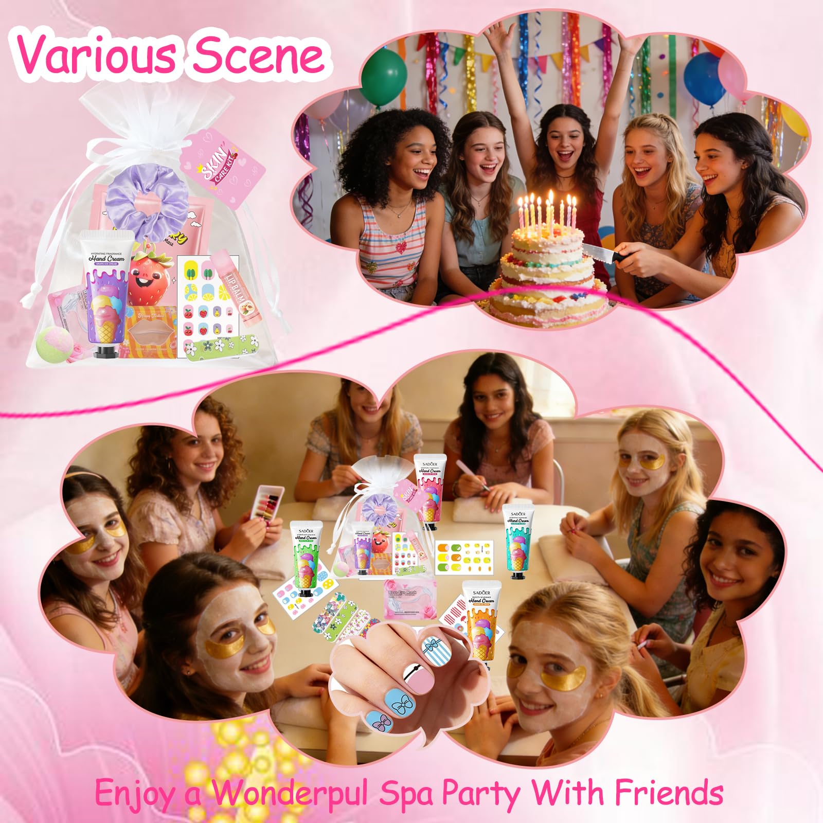 96 PCS Spa Party Supplies for Women Spa Favors Include Face - SSGP Official Product Imagery - 6