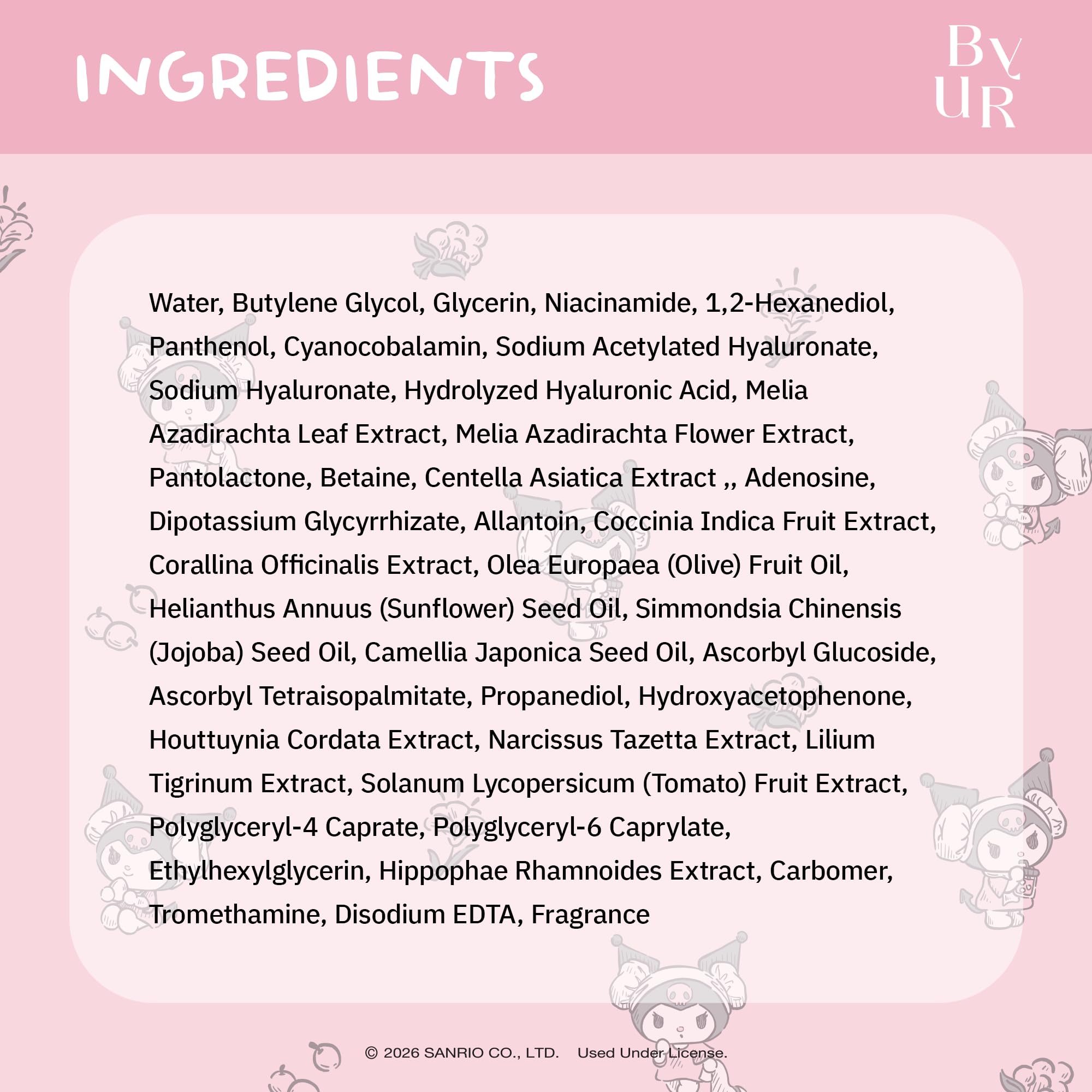 ByUR Vita Giving Sanrio Character Daily Aqua Serum Mask (30 - ByUR