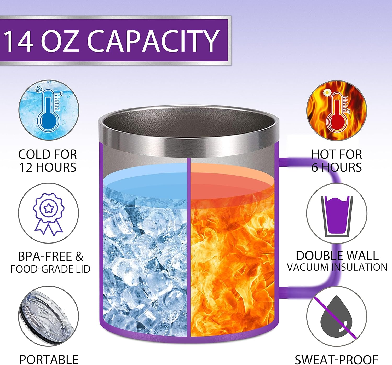 Hexagram Mothers Day Gifts for Daughter, 14oz Mug, Daughter Gift from Mom