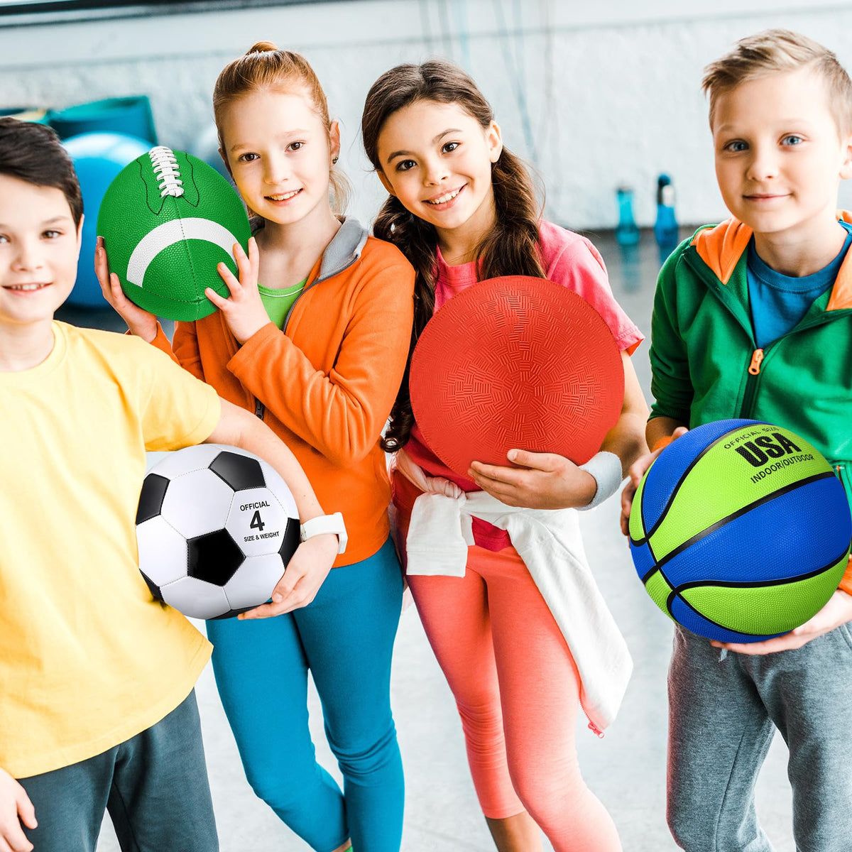 Deekin 4 Pcs Sport Balls Set for Kid Teen Playground Ball - Deekin Official Imagery - 3