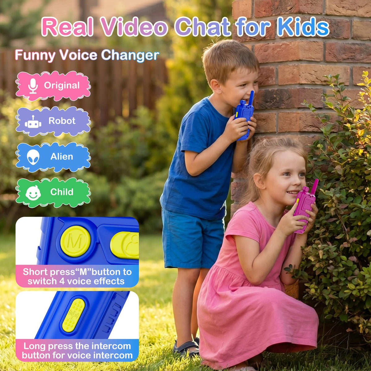 Video Walkie Talkies for Kids 2 Way Video Voice Chat - Zardali Official Imagery - 5