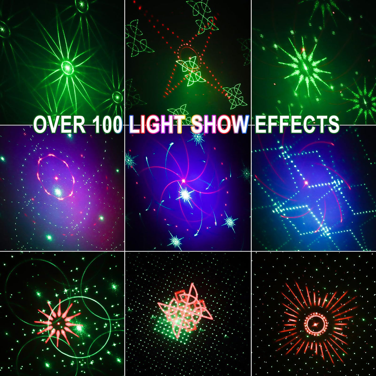 Party Lights DJ Disco Light RGB LED Strobe Light Battery - Qajok Official Imagery - 8