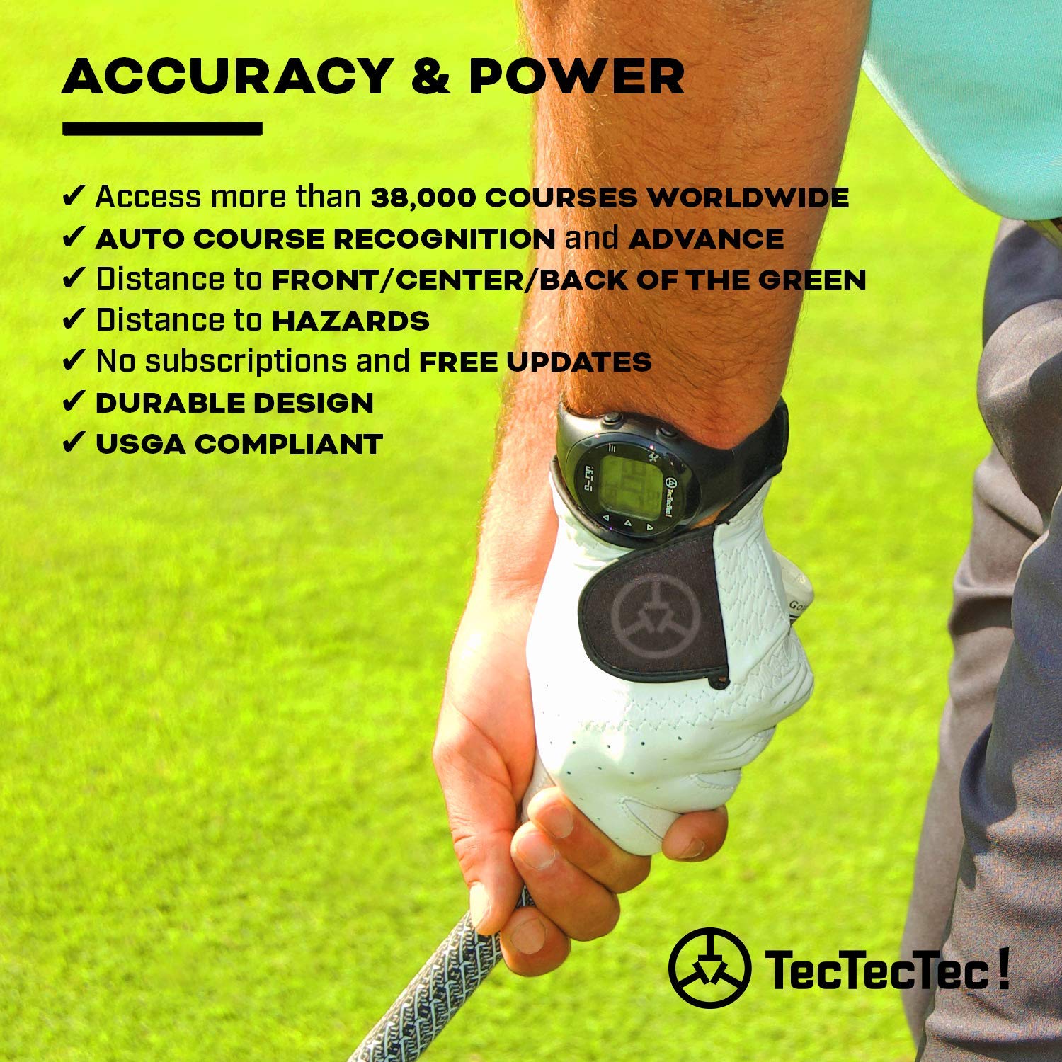 TecTecTec ULT-G Golf GPS Watch – Simple & Easy Distance Watch, No App - View 5