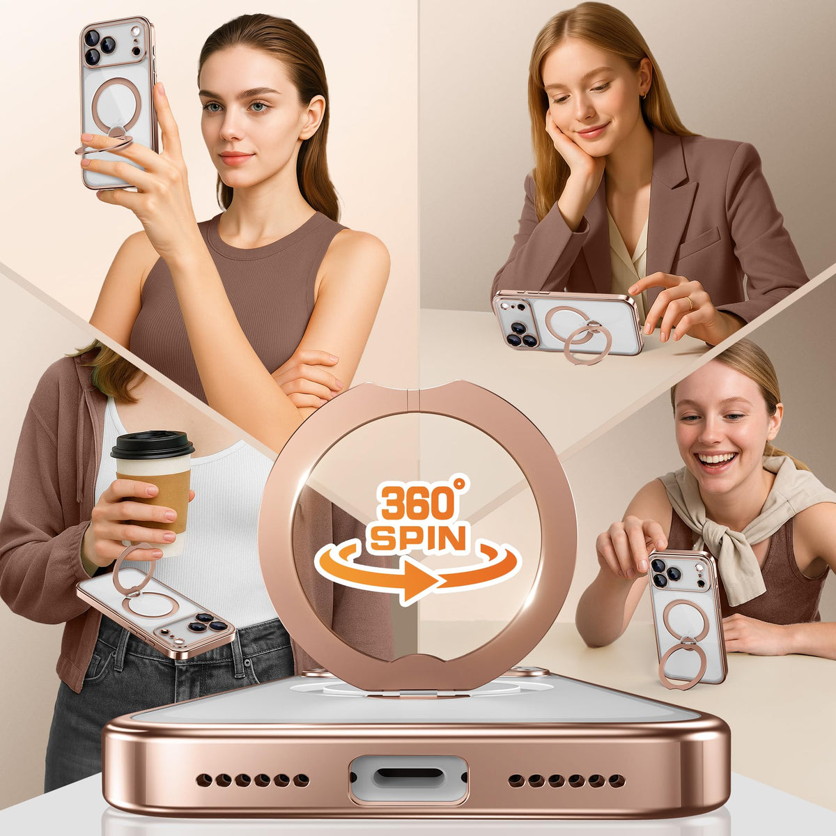 GolbinBox for iPhone 17 Pro Case with 360 Spin Magnetic - GolbinBox Official Imagery - 5