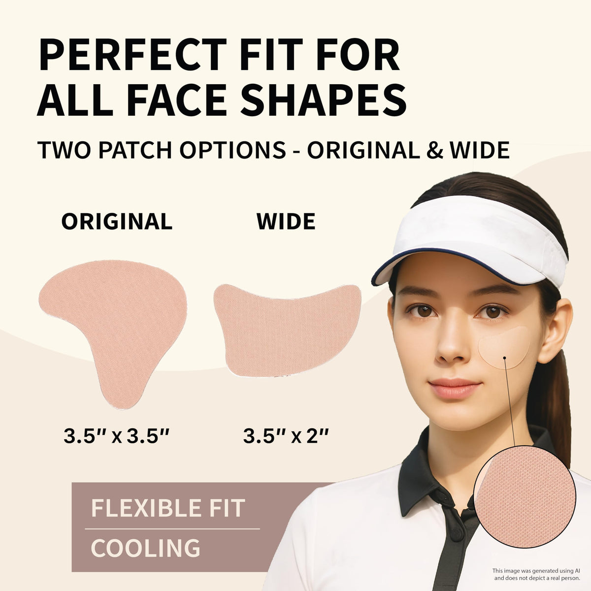 12Pairs Sun Patch Under Eye UV Protection for Golf Hiking - ORIGINAL DERMA BEAUTY Official Imagery - 7