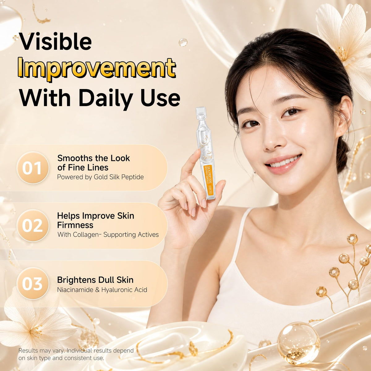 Deep Collagen Silk Peptide Ampoule for Face Korean Anti - Eustofeyce Official Imagery - 3
