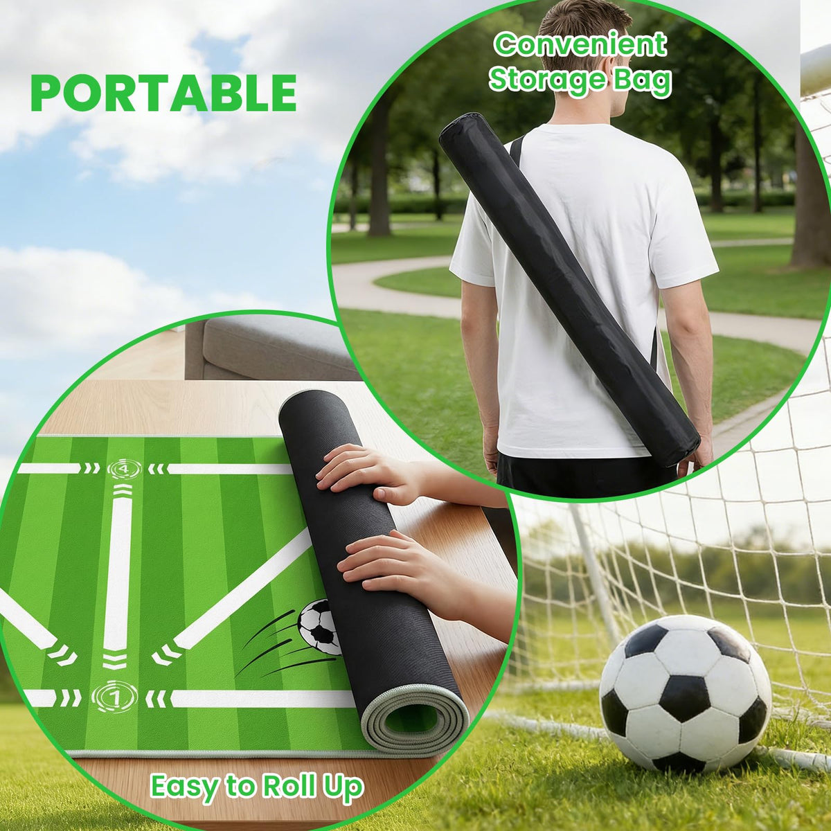 Soccer Training Mat Soccer Training Equipment with Storage - Sawiei Official Imagery - 7