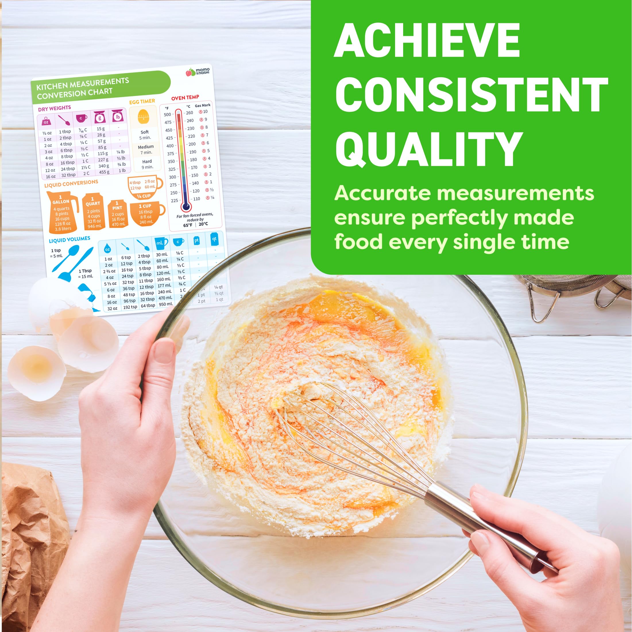 Momo & Nashi Kitchen Conversion Chart Magnet 1pc - Baking Supplies & A - View 4