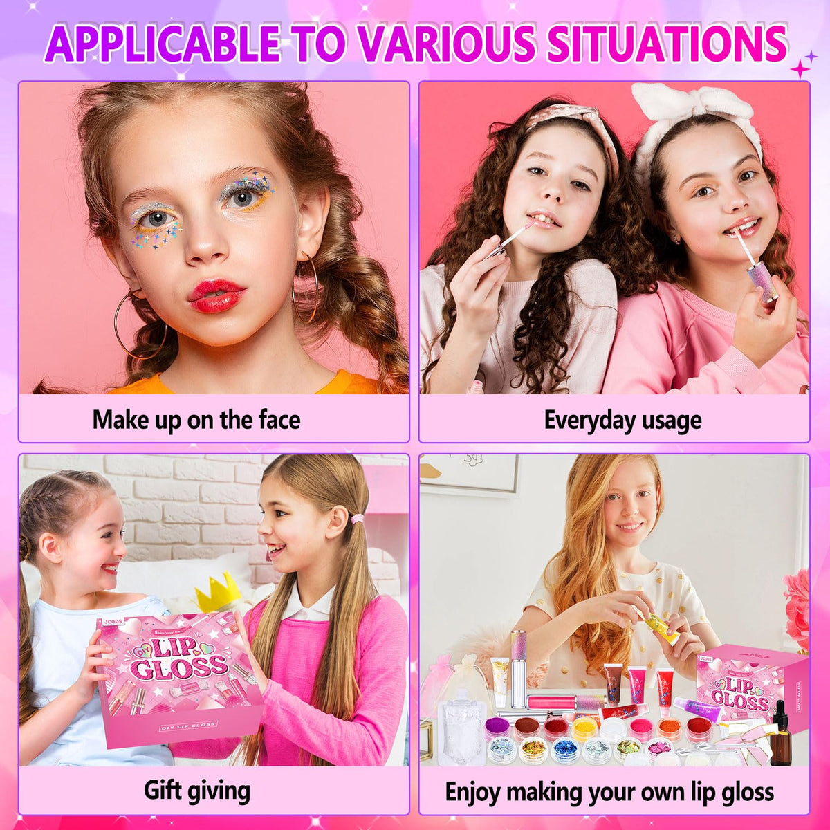 Jcoos Lip Gloss Making Kit Lip Gloss Set for Teens Tweens - Jcoos Official Imagery - 7