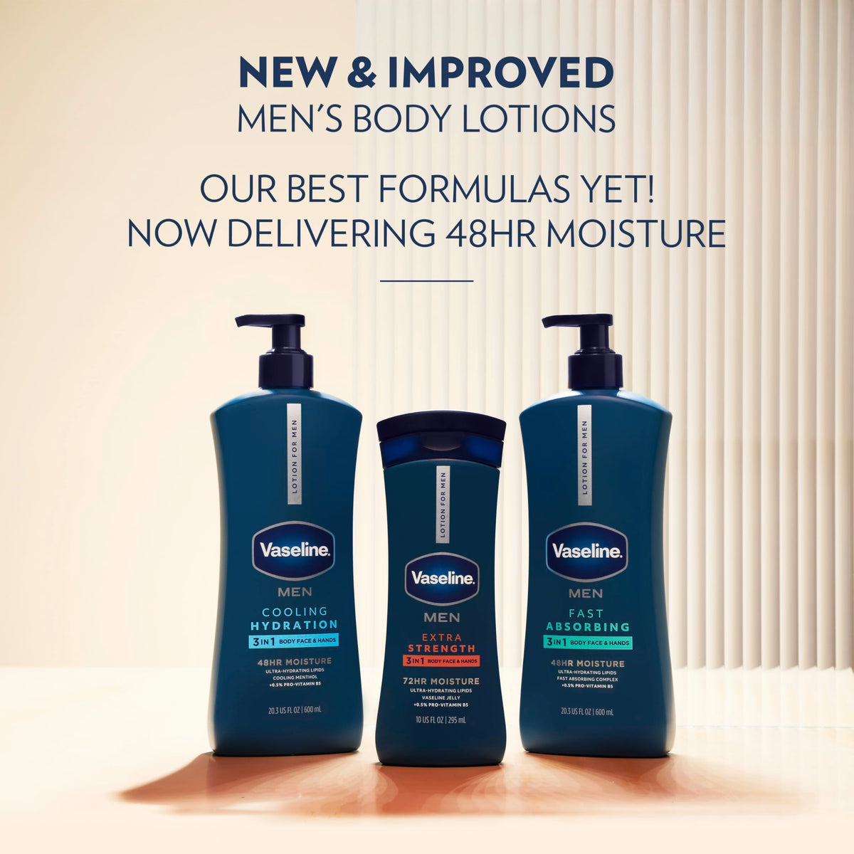 Vaseline Men Fast Absorbing 3in1 Hand Body Face Lotion 20 - Vaseline Official Imagery - 7