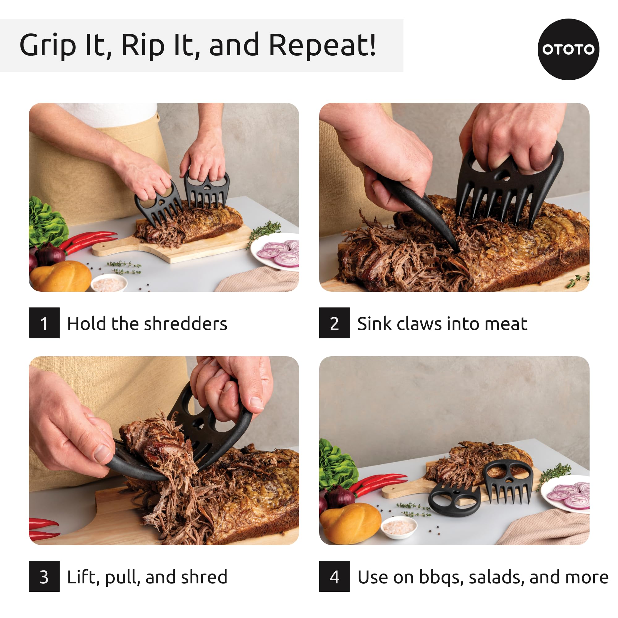 OTOTO New Meat Muncher Meat Claws - Meat Shredder Claws, BBQ Accessori - View 6