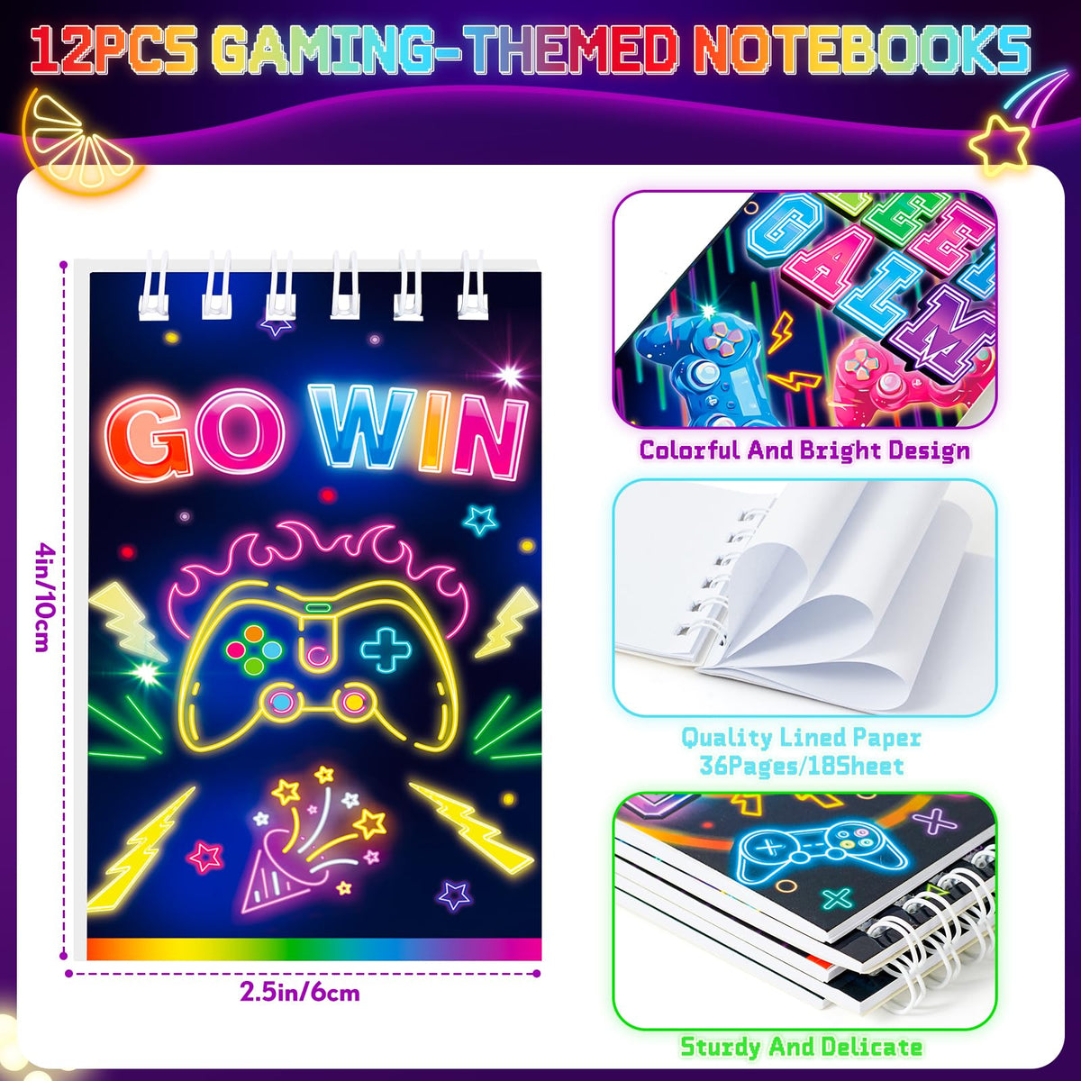 SNLN Video Game Party Favors Gamer Birthday Supplies Kids - SNLN Official Imagery - 4