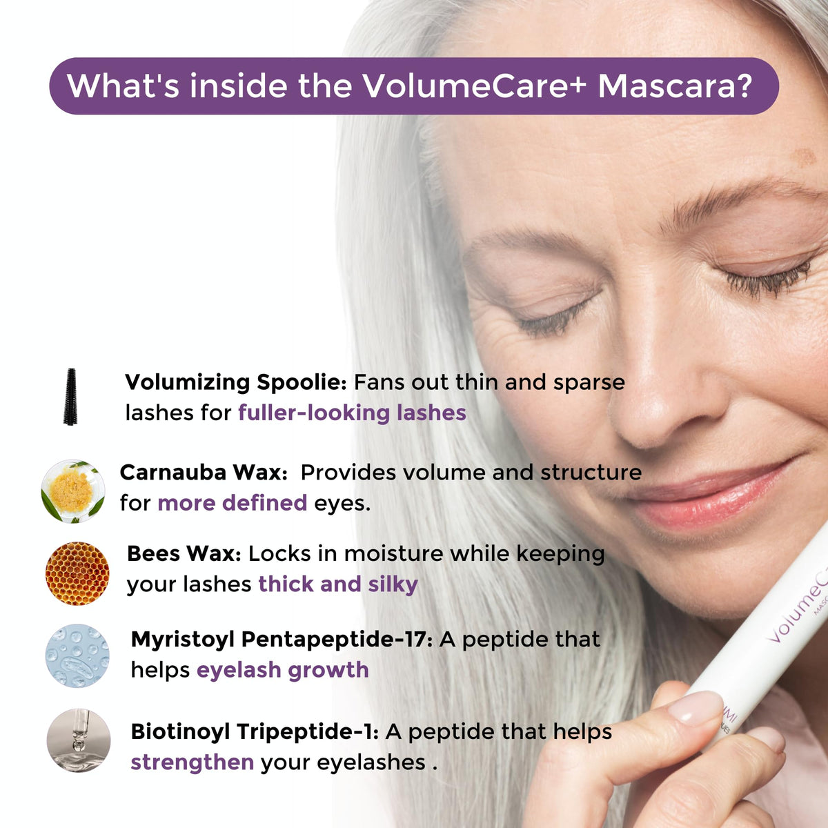 Rumi Cosmetiques VolumeCare Mascara for Older Women Natural - Rumi Cosmetiques Official Imagery - 8