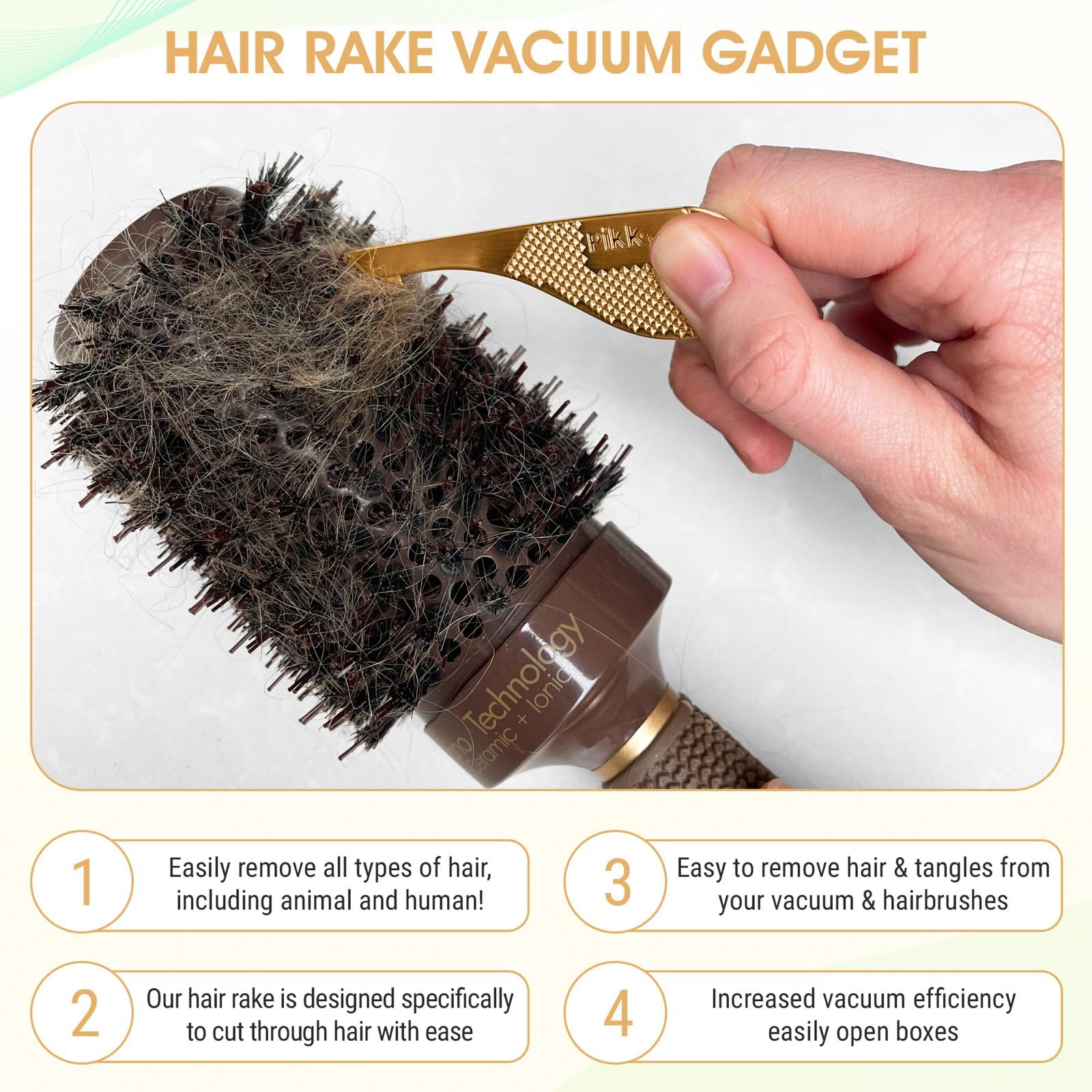 Pikk-it Vacuum Hairbrush Cleaner Tool by Pikk-it - Angle View 8