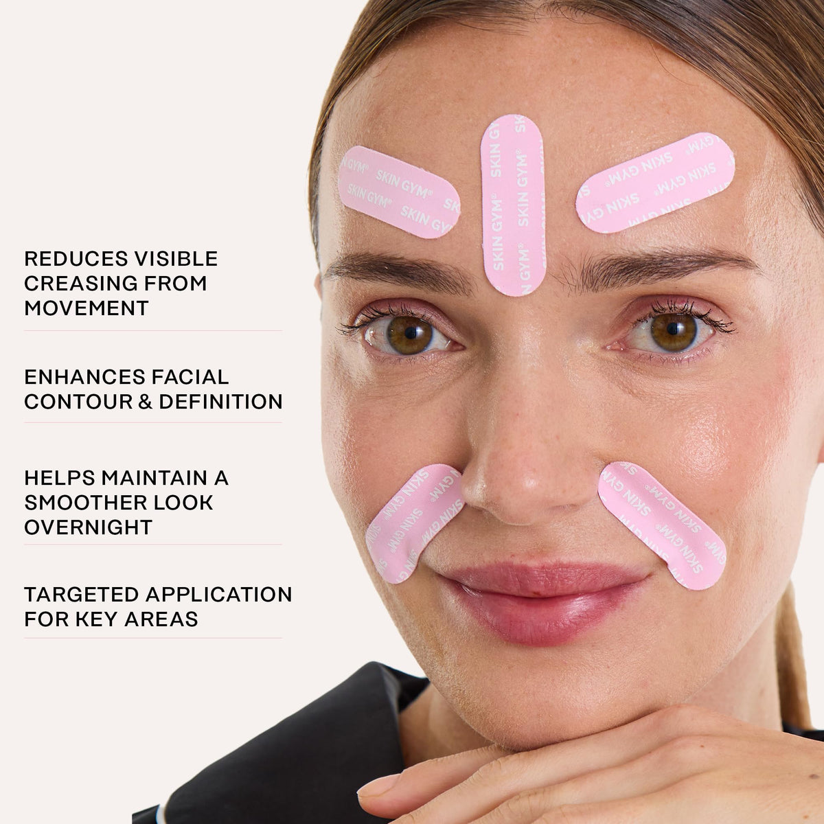 SKIN GYM Face Tape Wrinkle Patches for Forehead Smile Lines - SKIN GYM Official Imagery - 6