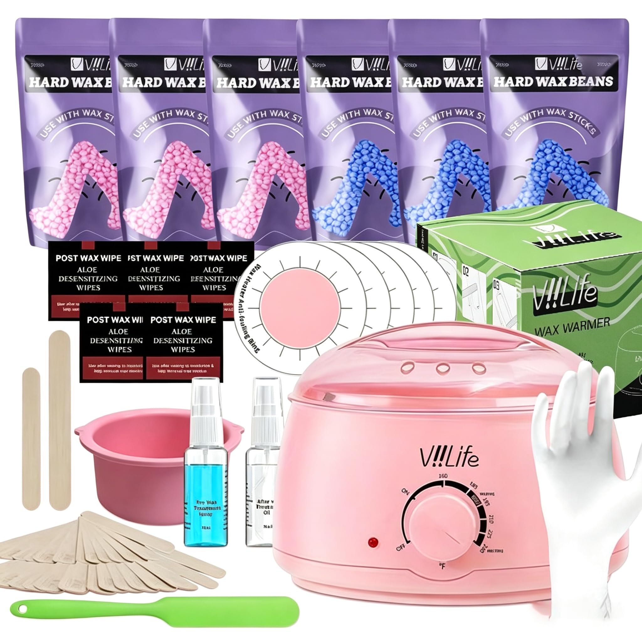 DecBlue waxing kit for hair removal with wax warmer and strips, ideal for smooth skin and easy hair removal at home.