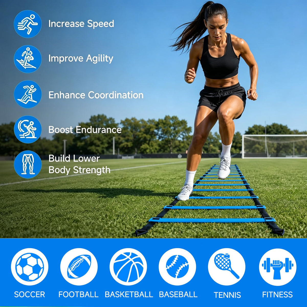 Agility Ladder Soccer Football Training Equipment Agility - SMTPDT Official Imagery - 8