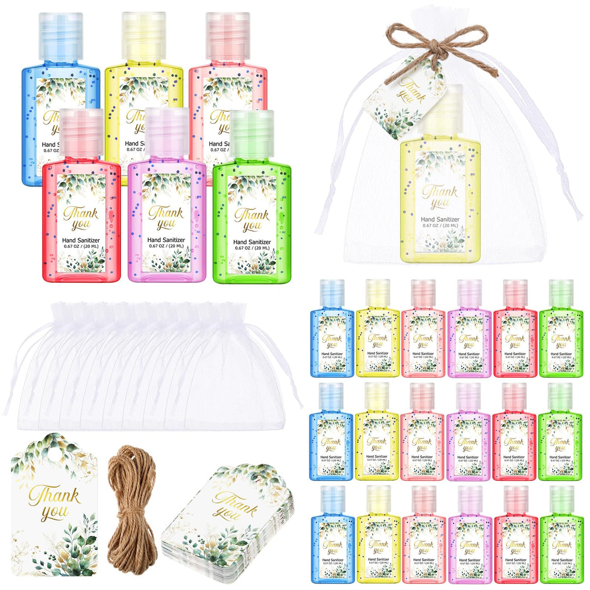 Frienda 72 Pcs Thank You Hand Sanitizers Gift Set Eucalyptus - Frienda Official Imagery - 2
