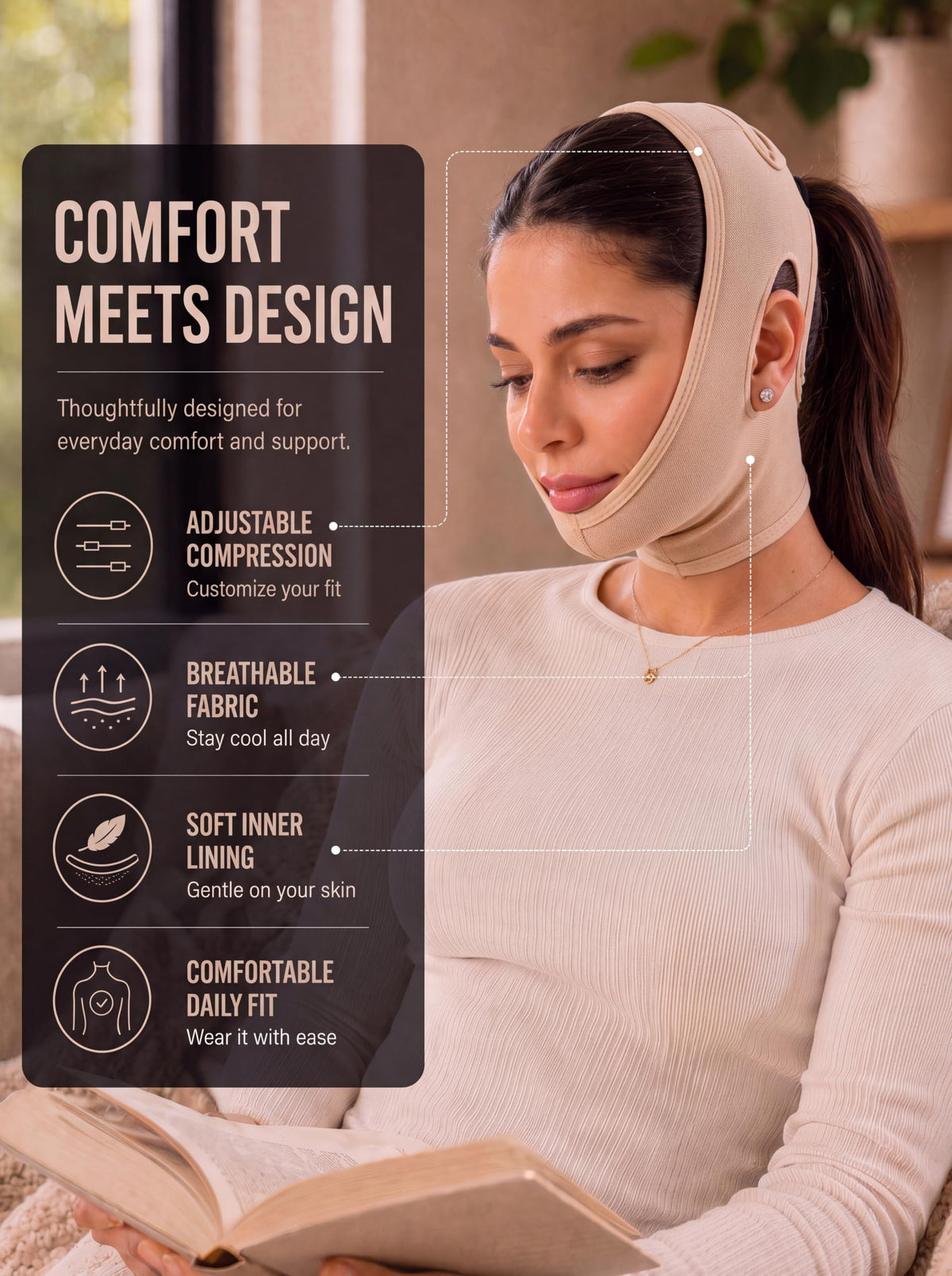 301 Chin Strap Support Band Neck Face High Compression - SHAPE CONCEPT Official Imagery - 6