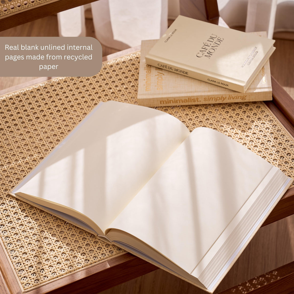 Decorative Coffee Table Books Set of 3 Beige Neutral Tones - Moncur Home Official Imagery - 6