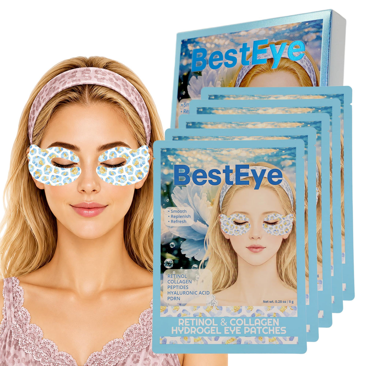 Under Eye Patches for Puffy Eyes and Dark Circles Collagen - Besteye Official Imagery - 2
