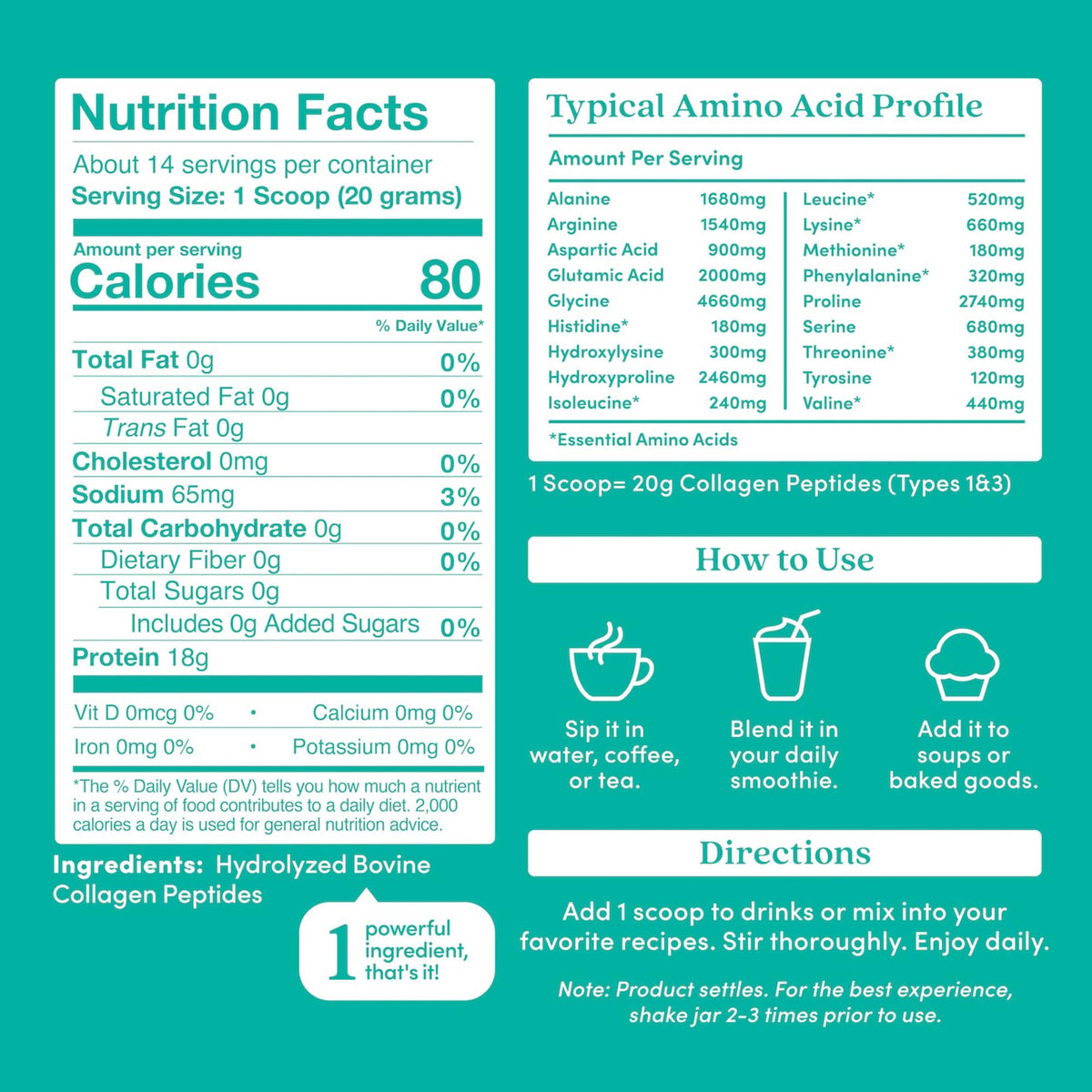 Further Food Unflavored Collagen Peptides Powder 100 Grass - Further Food Official Imagery - 3